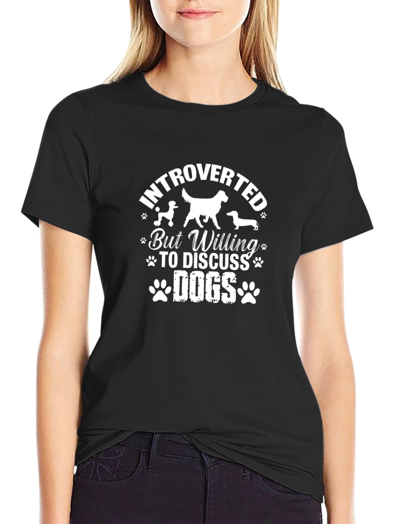 Introverted But Willing To Discuss Dogs T-Shirt