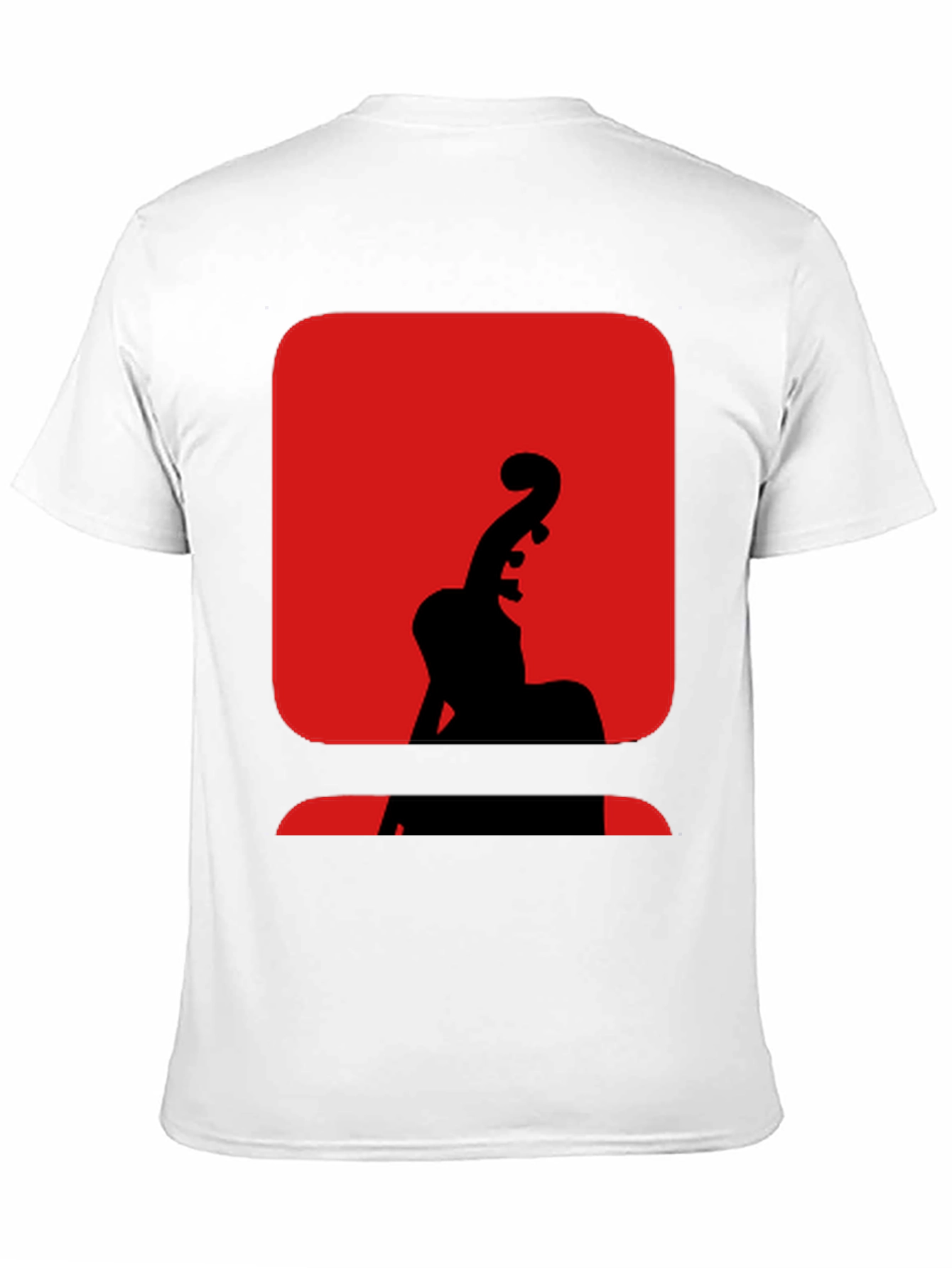 Red & Black Cello Silhouette Graphic Tee