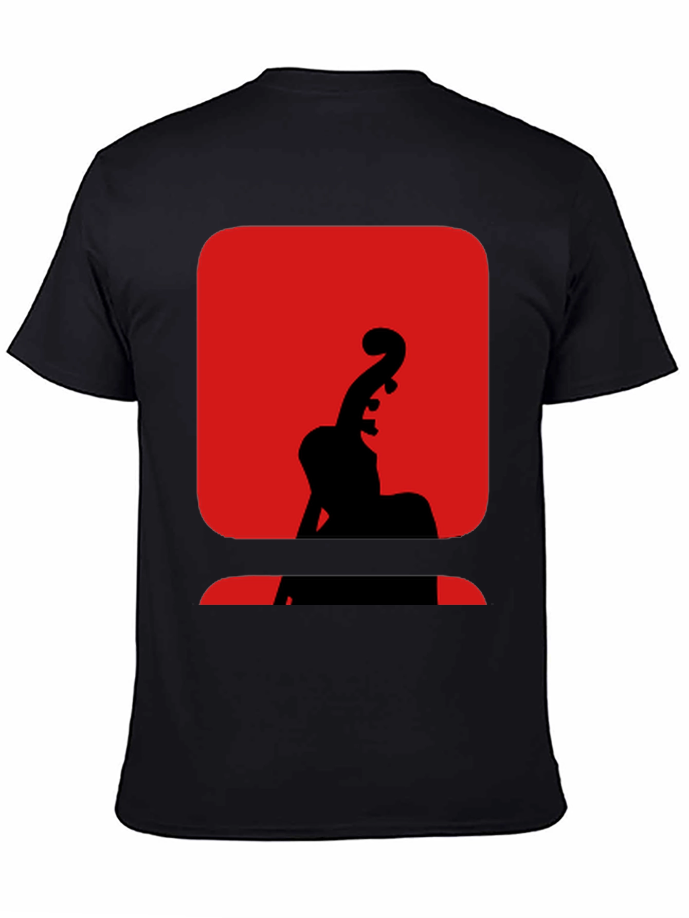 Red & Black Cello Silhouette Graphic Tee