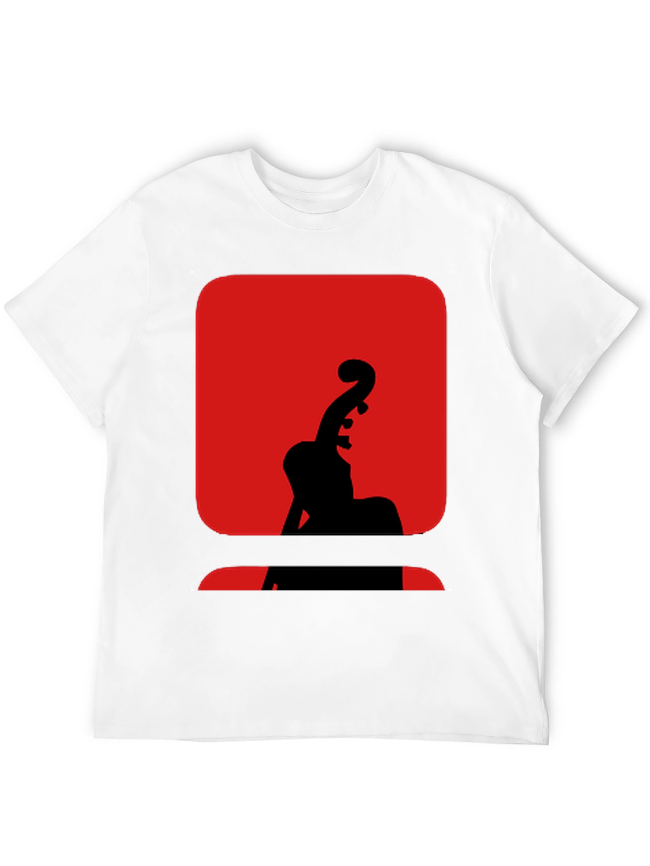 Red & Black Cello Silhouette Graphic Tee