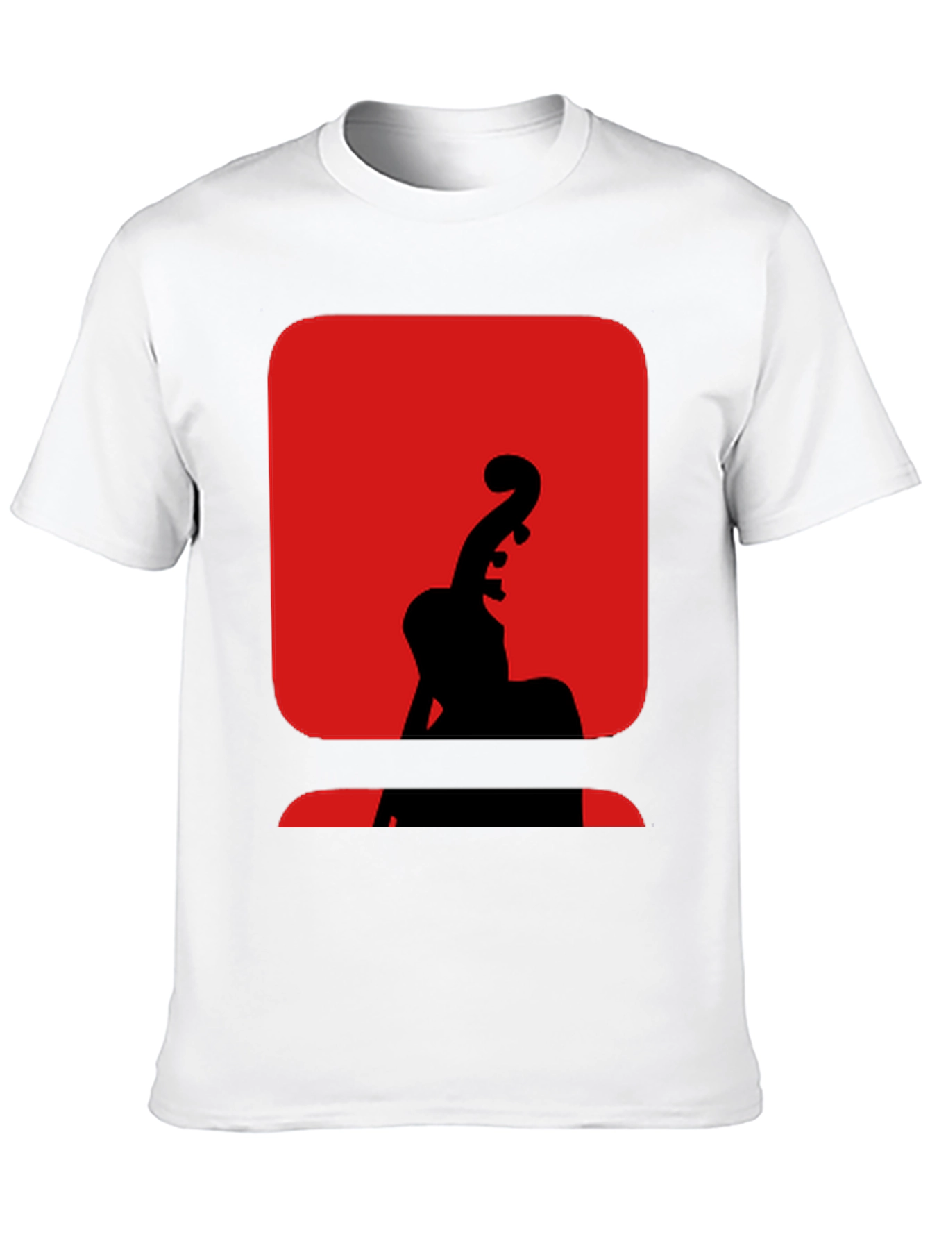 Red & Black Cello Silhouette Graphic Tee