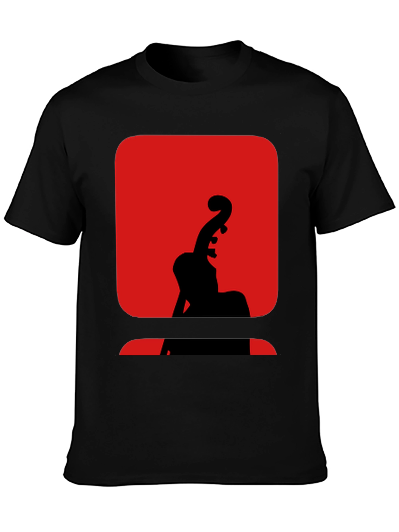 Red & Black Cello Silhouette Graphic Tee