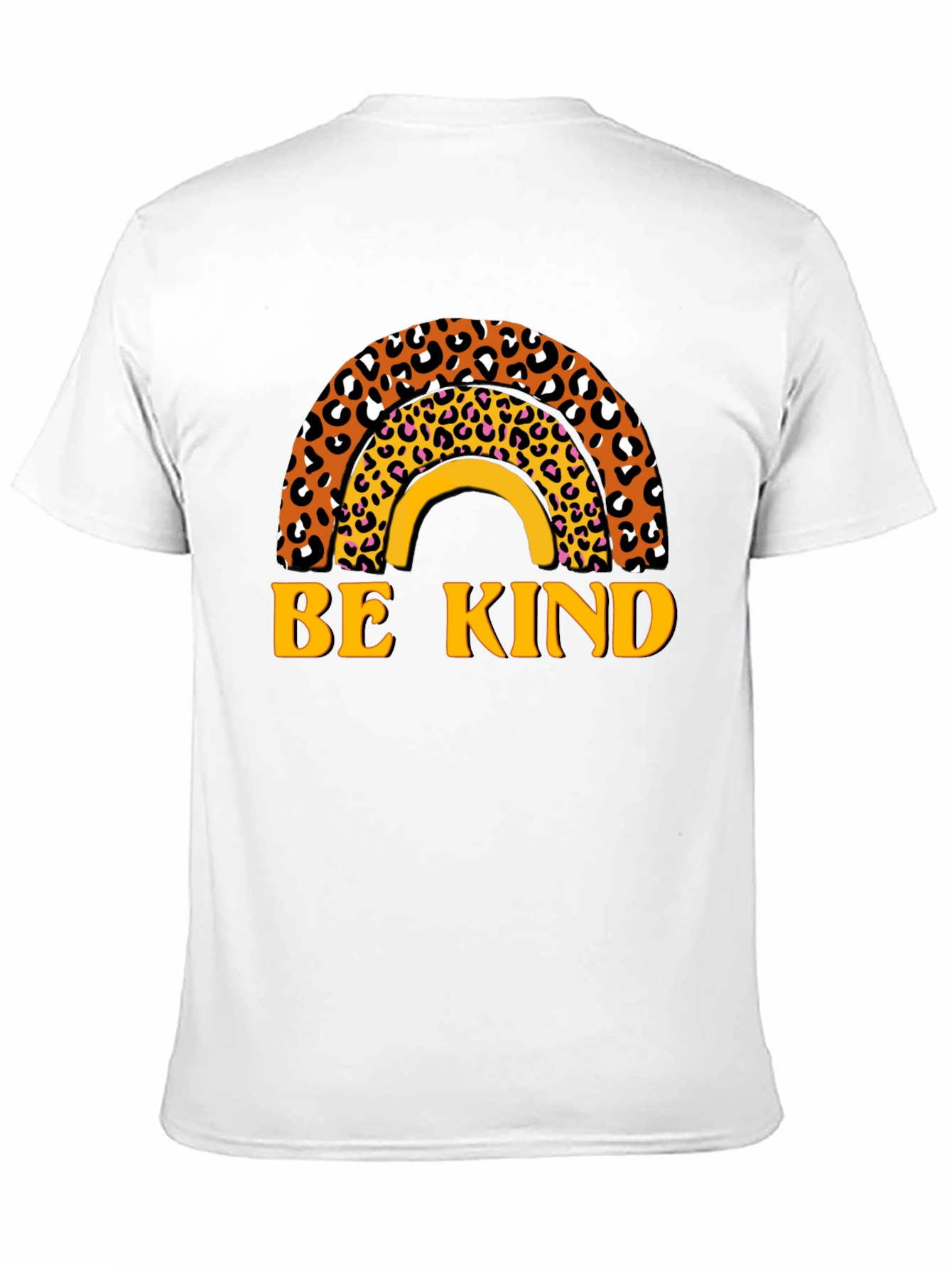 Be Kind Leopard Rainbow Graphic T-Shirt
