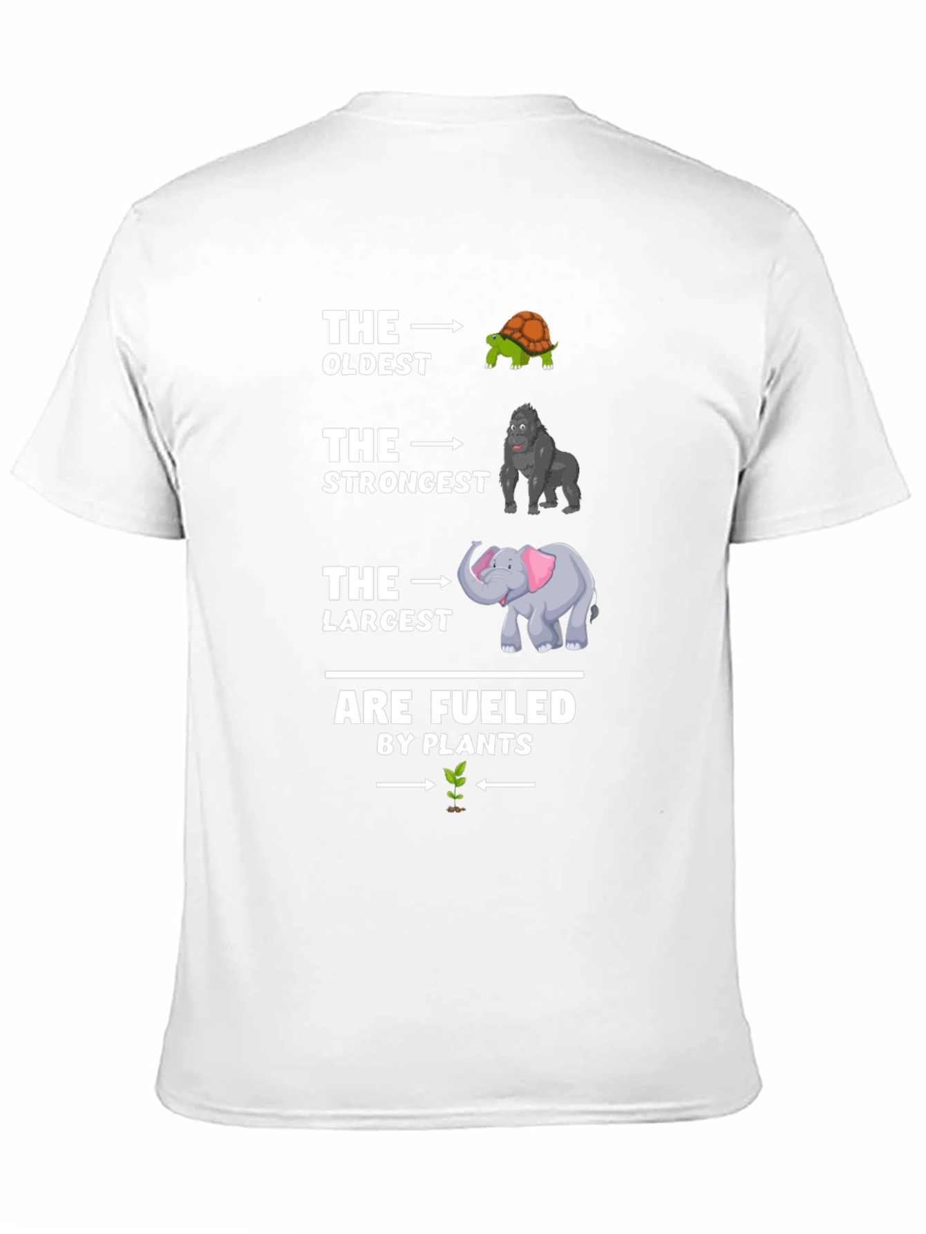 The Oldest Strongest Largest Fueled by Plants Black T-Shirt