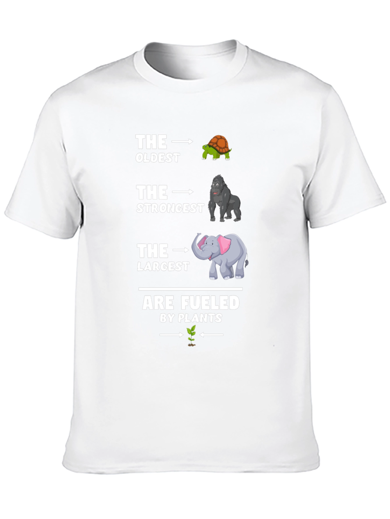 The Oldest Strongest Largest Fueled by Plants Black T-Shirt