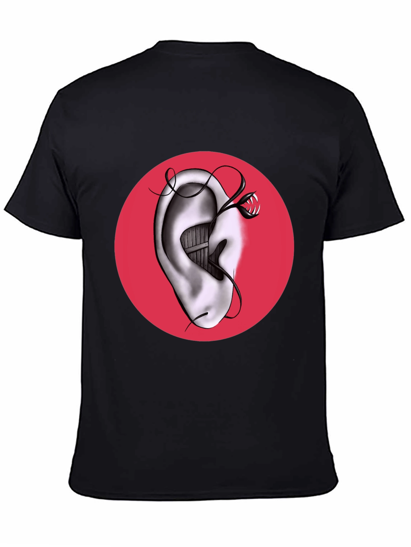Surreal Ear & Snake Graphic Tee - Unique Design!
