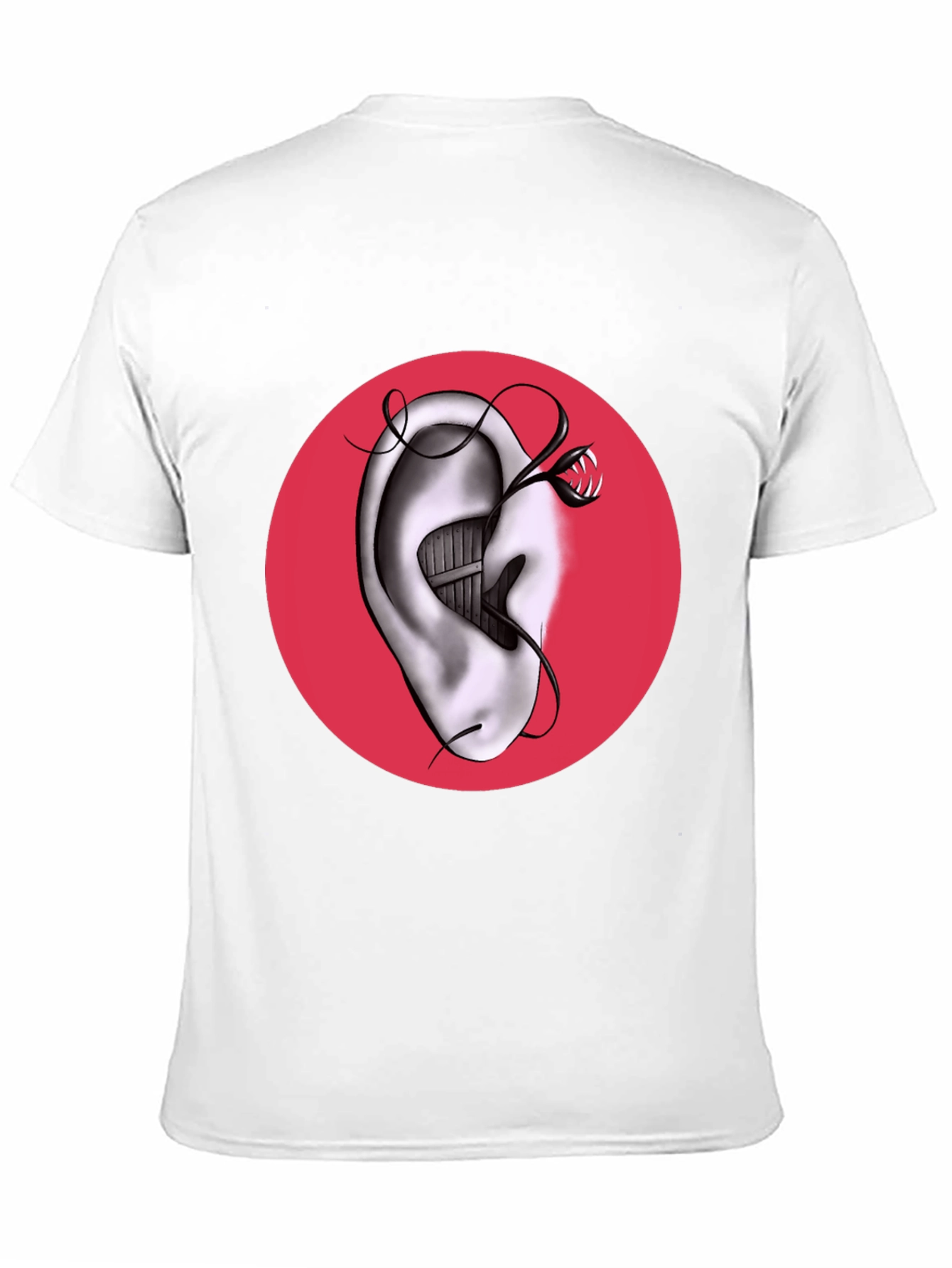 Surreal Ear & Snake Graphic Tee - Unique Design!