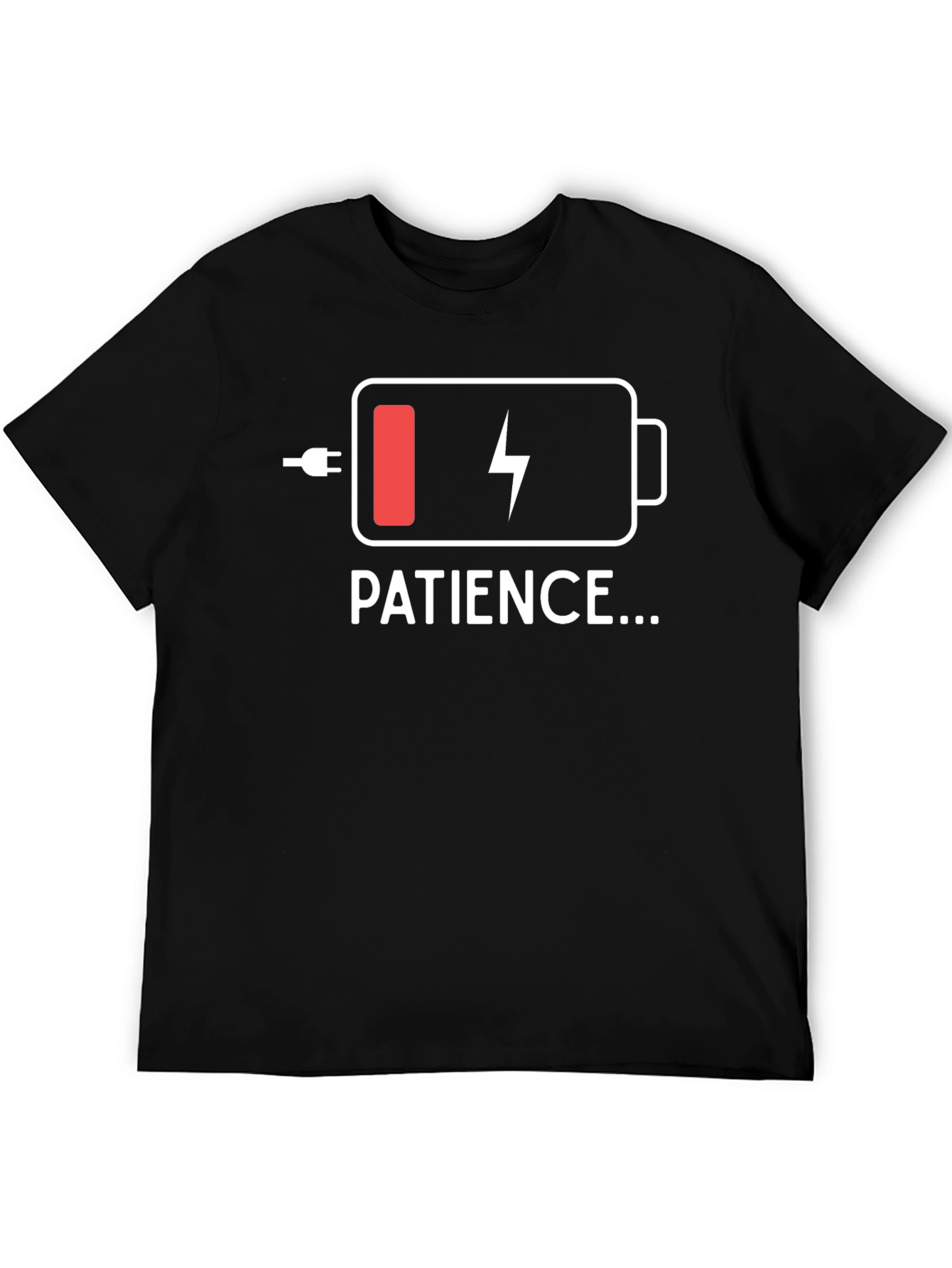 Patience Low Battery T-Shirt - Black