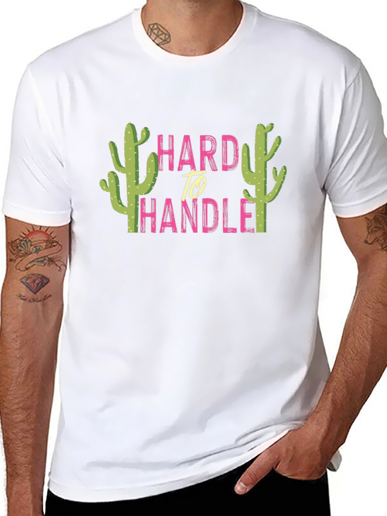 Hard To Handle Cactus Graphic Tee - Black