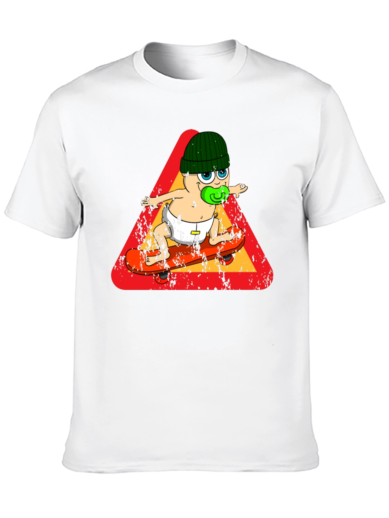 Skateboarding Baby Black Graphic Tee