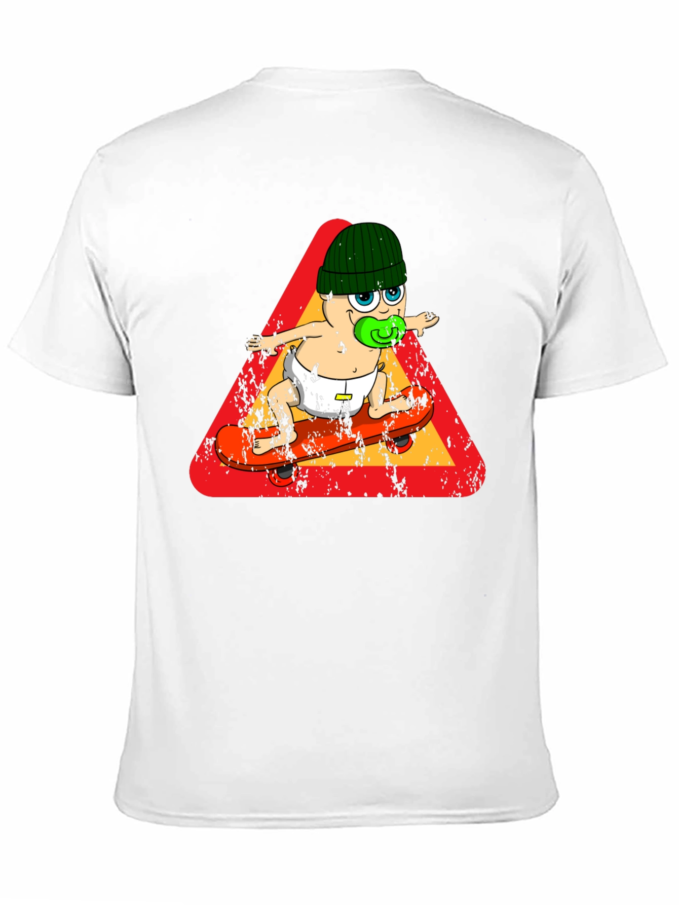 Skateboarding Baby Black Graphic Tee