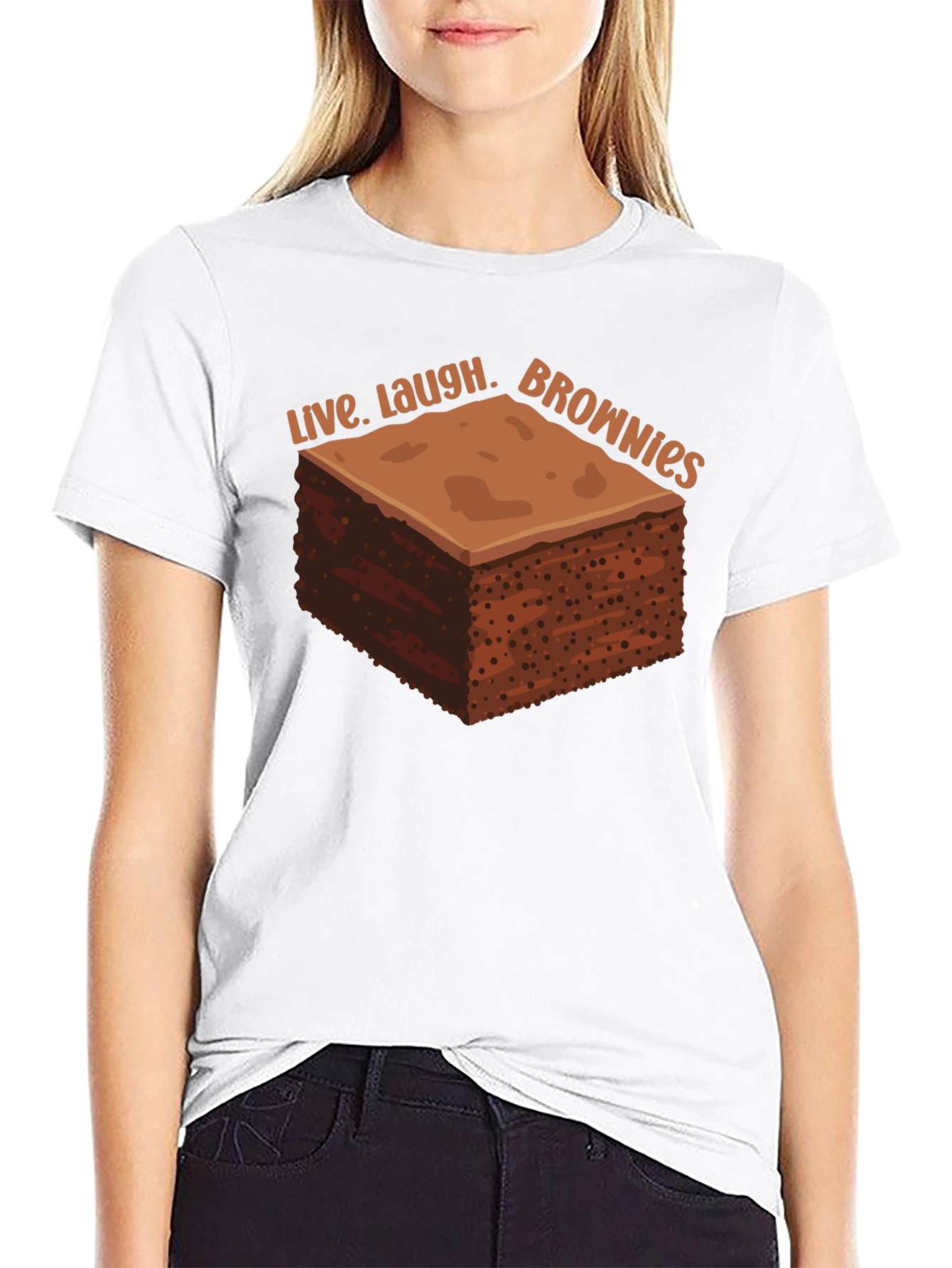 Live Laugh Brownies Graphic T-Shirt