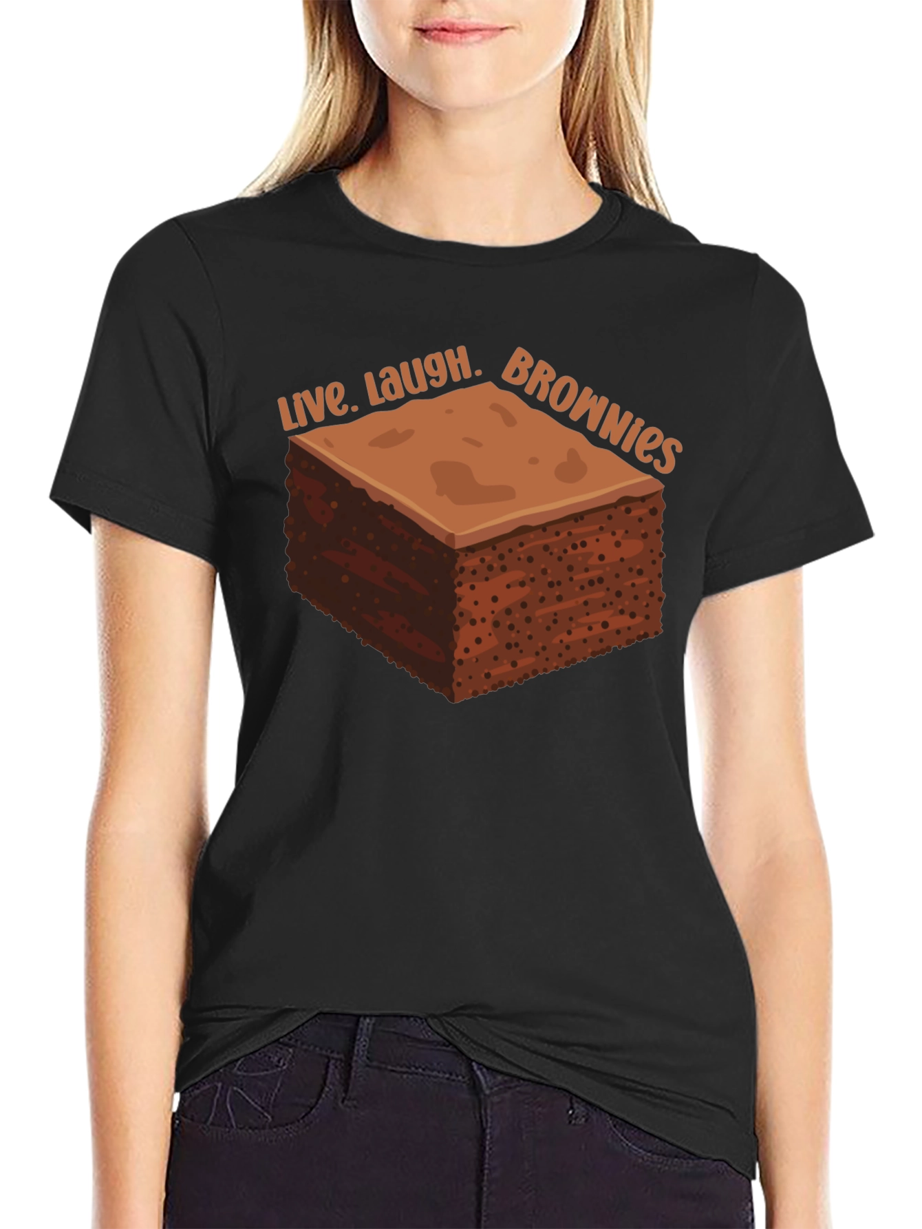 Live Laugh Brownies Graphic T-Shirt