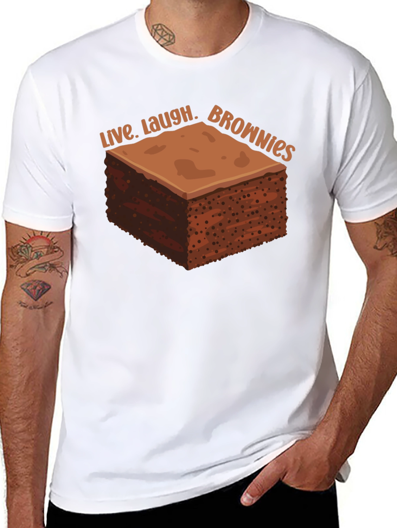 Live Laugh Brownies Graphic T-Shirt