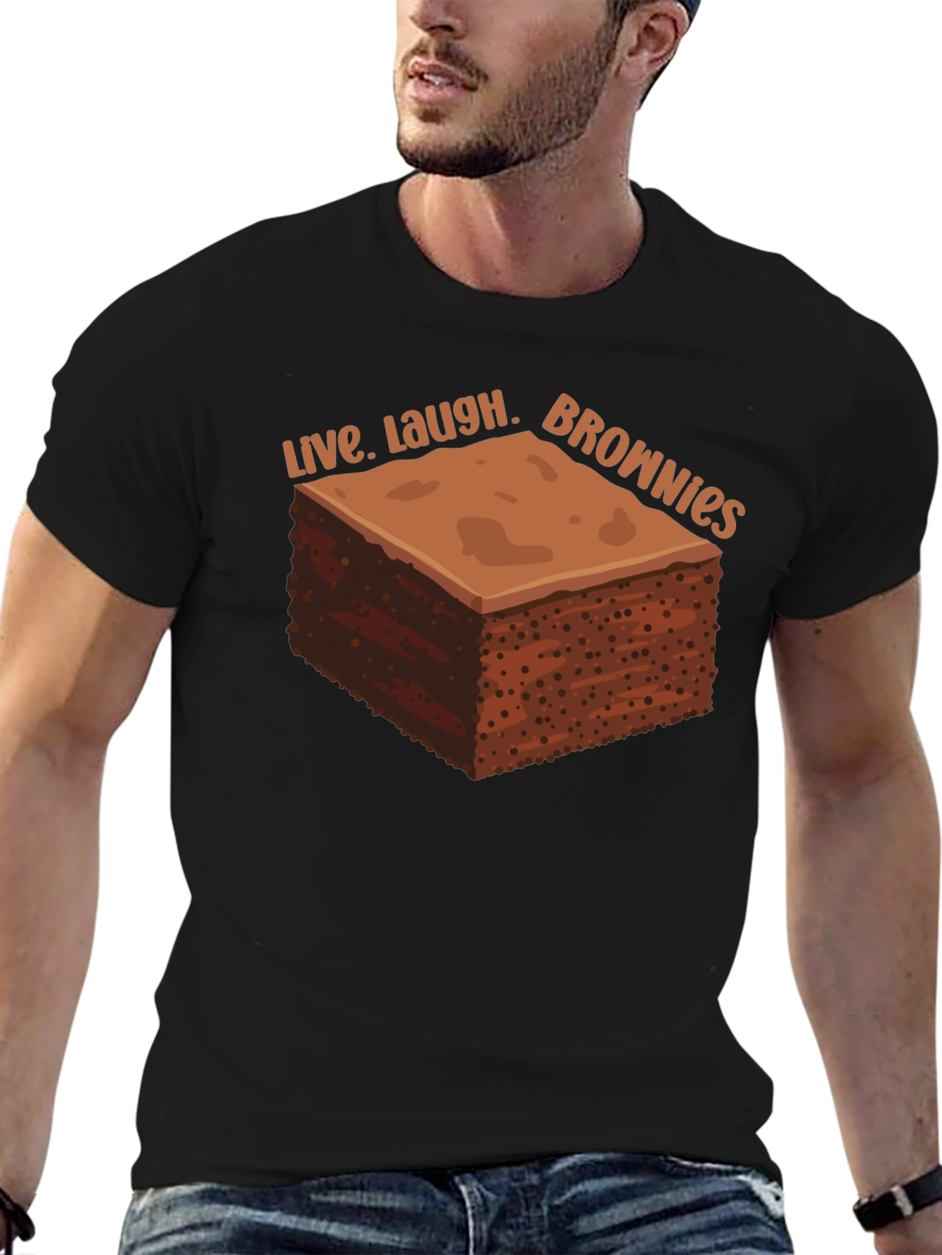 Live Laugh Brownies Graphic T-Shirt