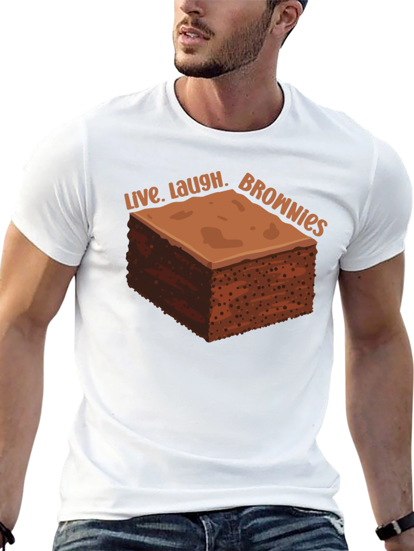 Live Laugh Brownies Graphic T-Shirt
