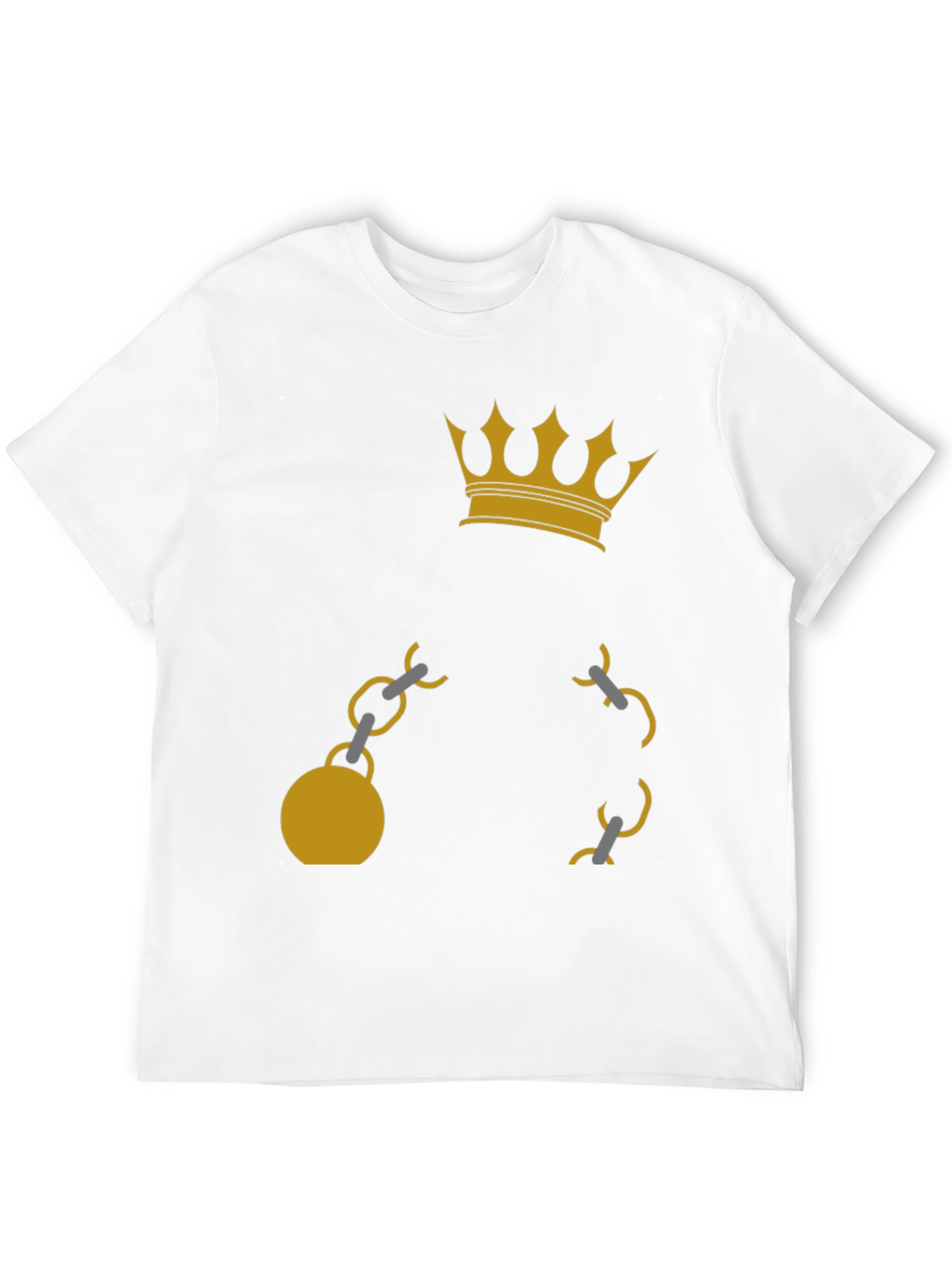 Crown & Chain Graphic Tee - Black Cotton Blend