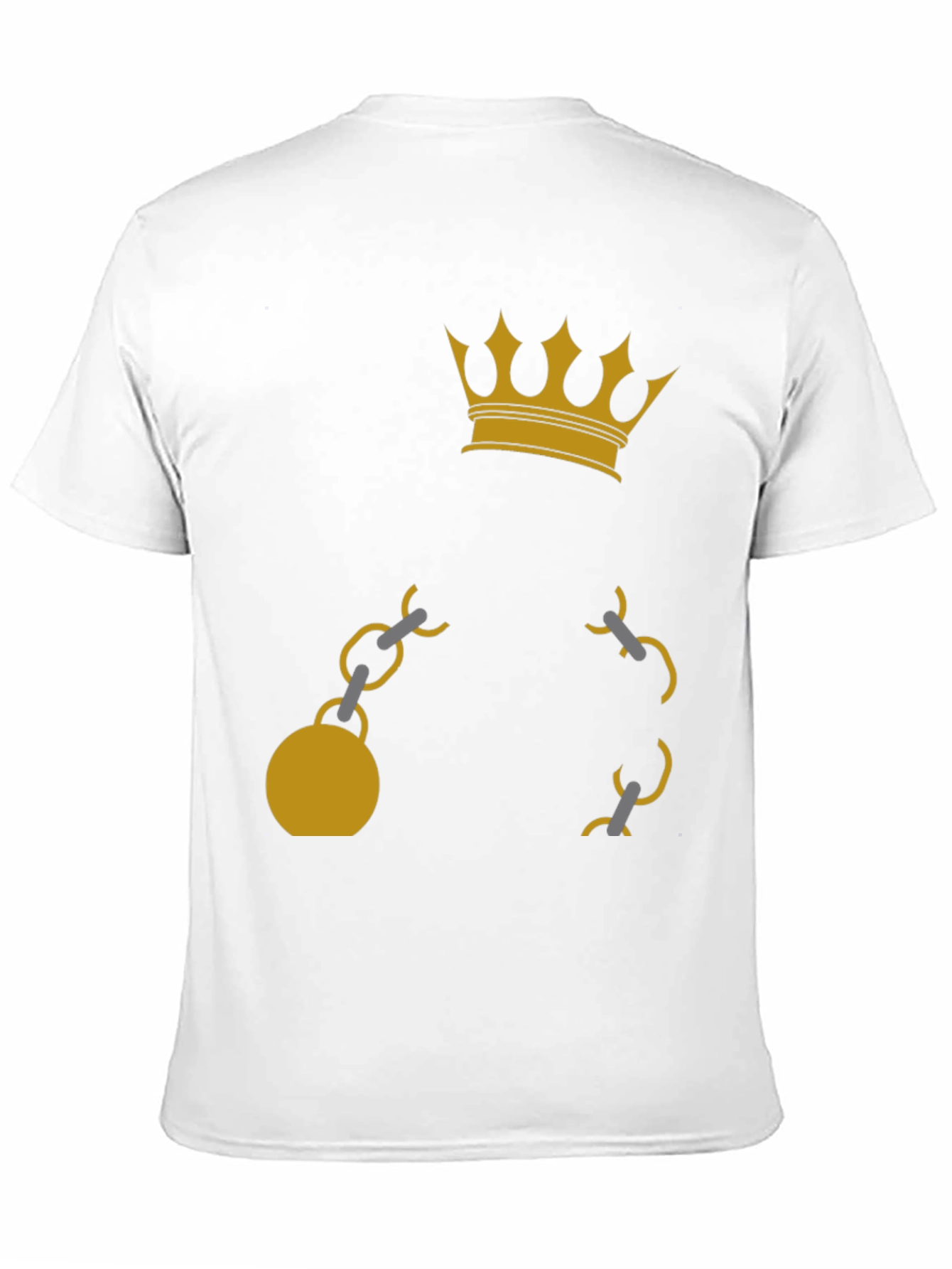 Crown & Chain Graphic Tee - Black Cotton Blend