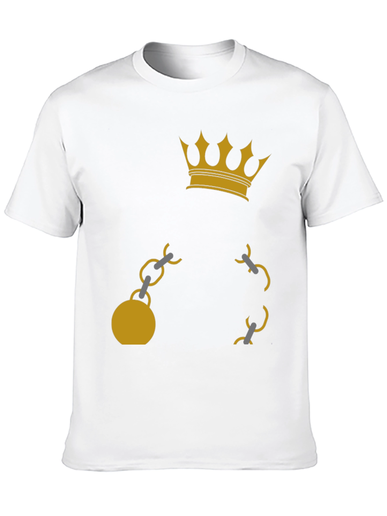 Crown & Chain Graphic Tee - Black Cotton Blend