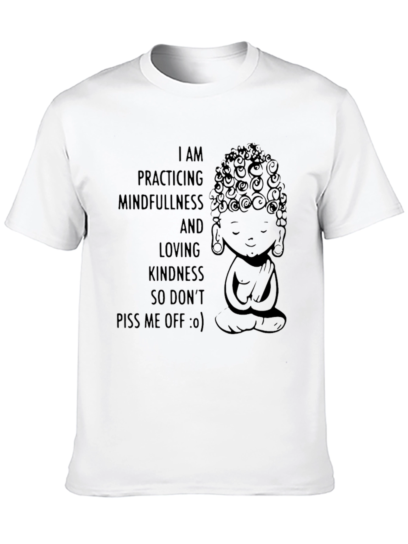 Mindfulness Buddha Graphic Tee - Black
