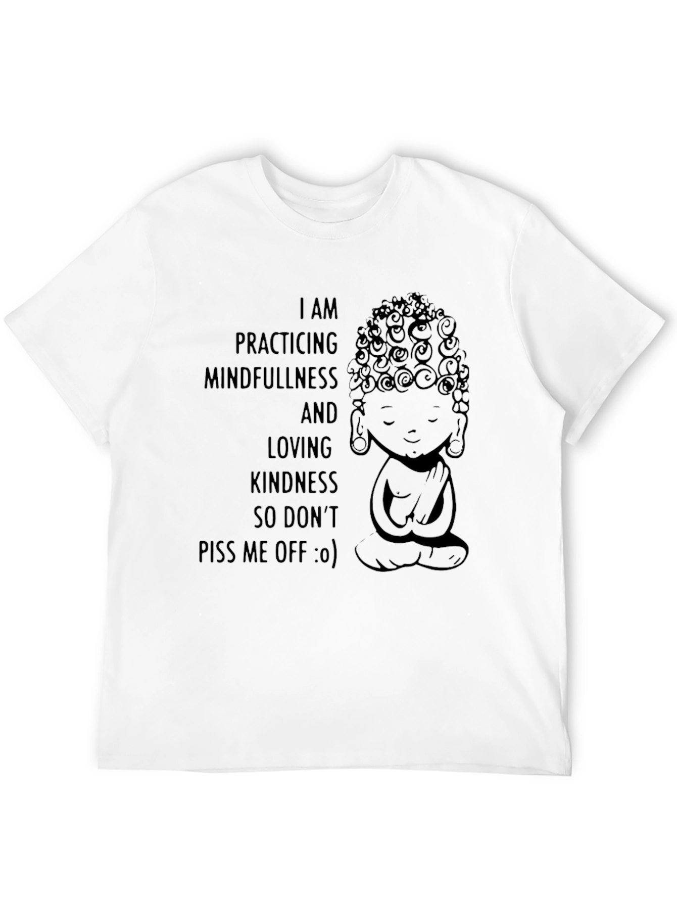 Mindfulness Buddha Graphic Tee - Black