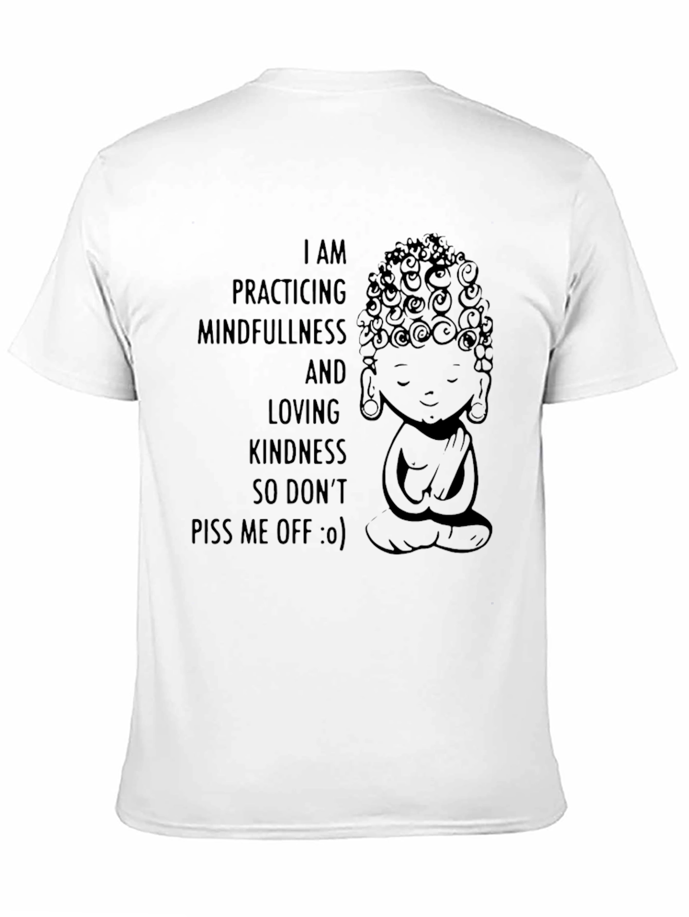 Mindfulness Buddha Graphic Tee - Black