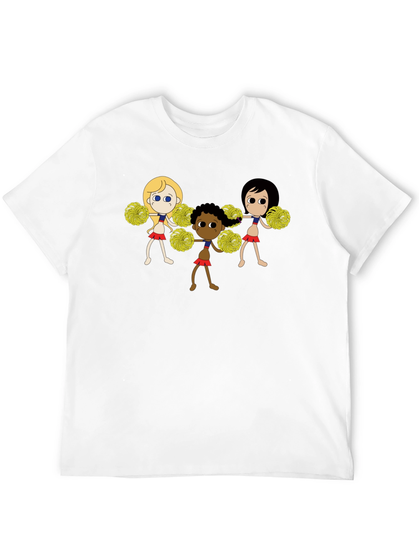 Cheerleader Squad Graphic Black T-Shirt