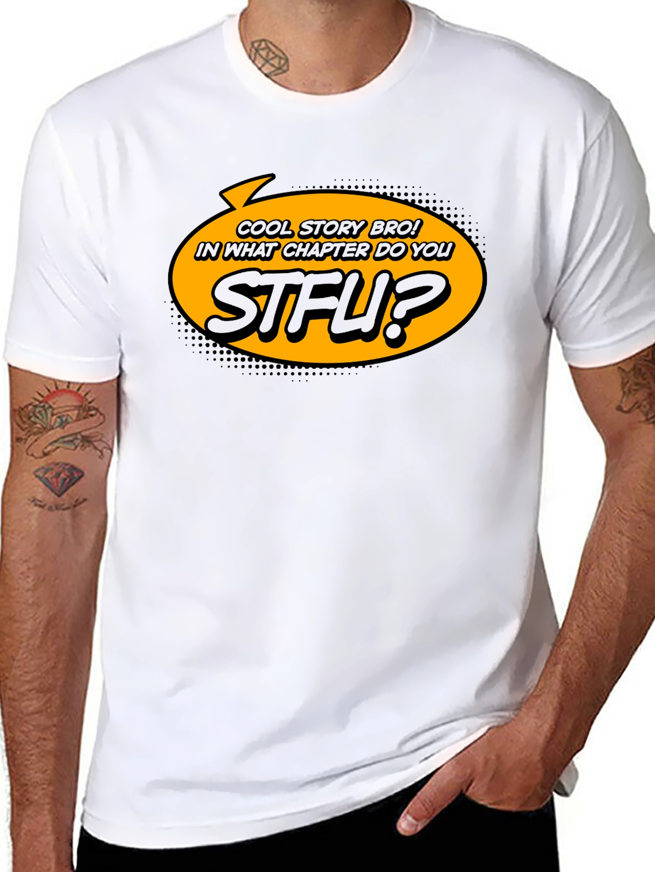 Cool Story Bro T-Shirt STFU Novelty Graphic Tee