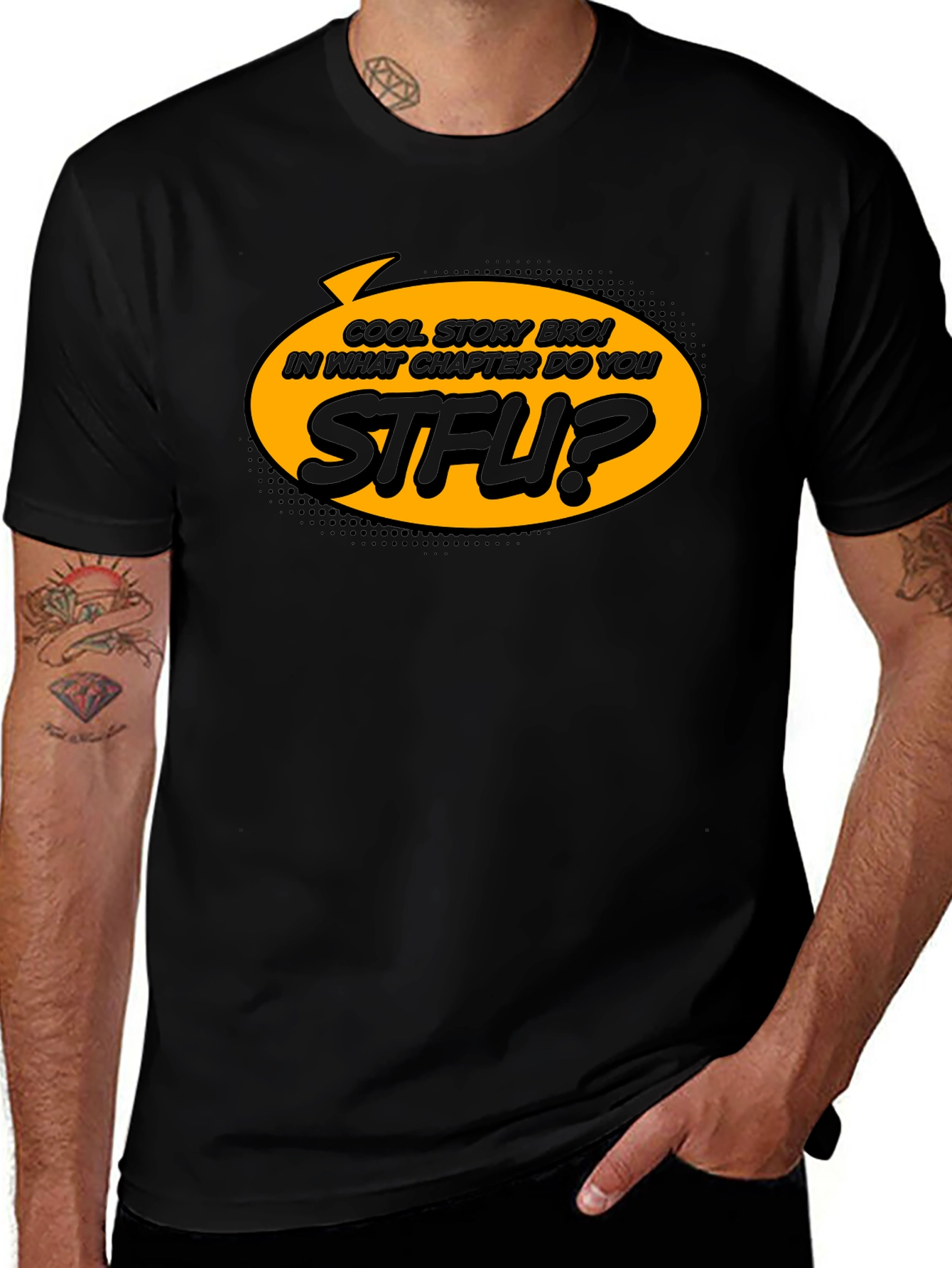 Cool Story Bro T-Shirt STFU Novelty Graphic Tee