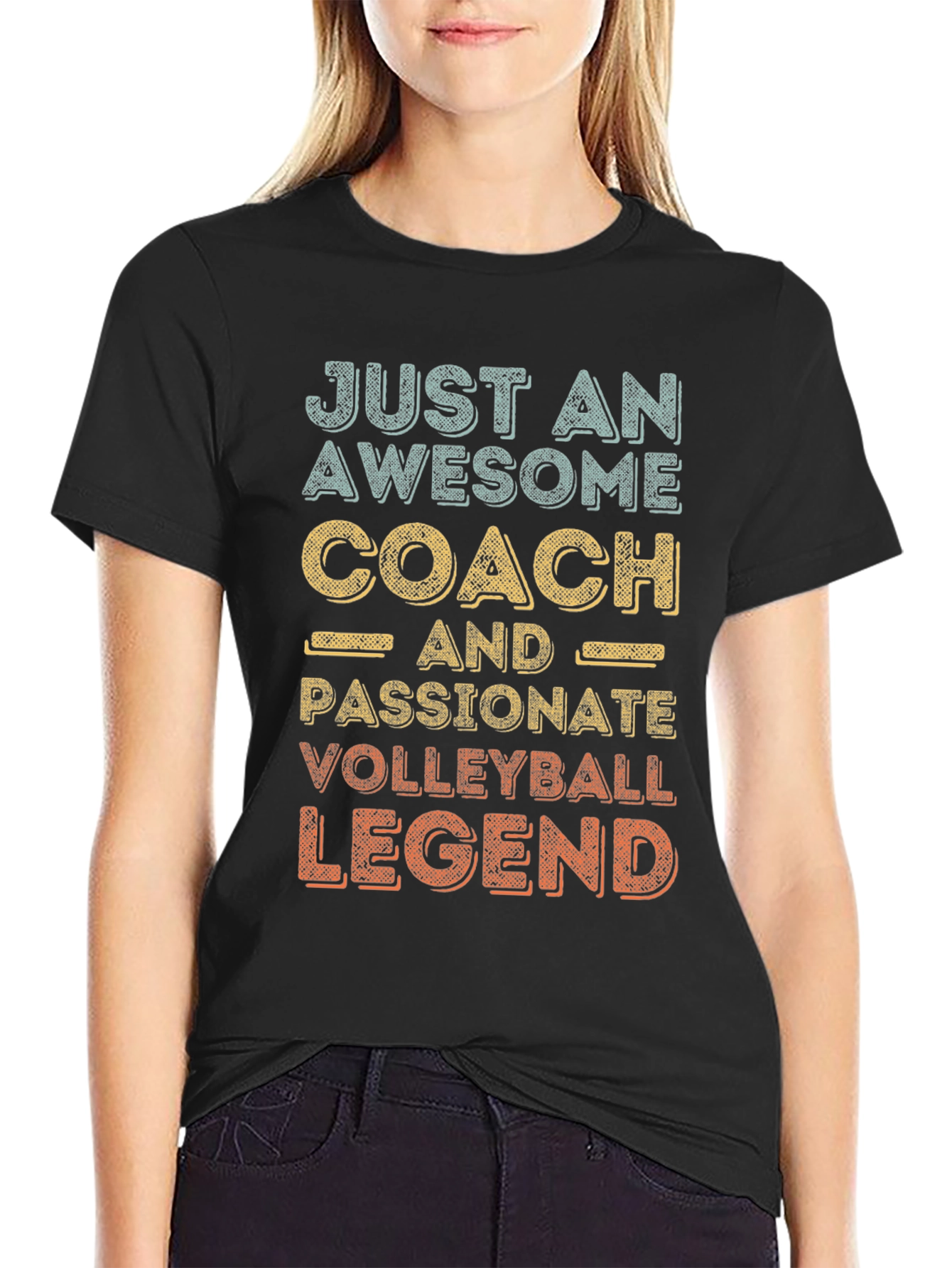 Awesome Volleyball Coach Legend Graphic Tee