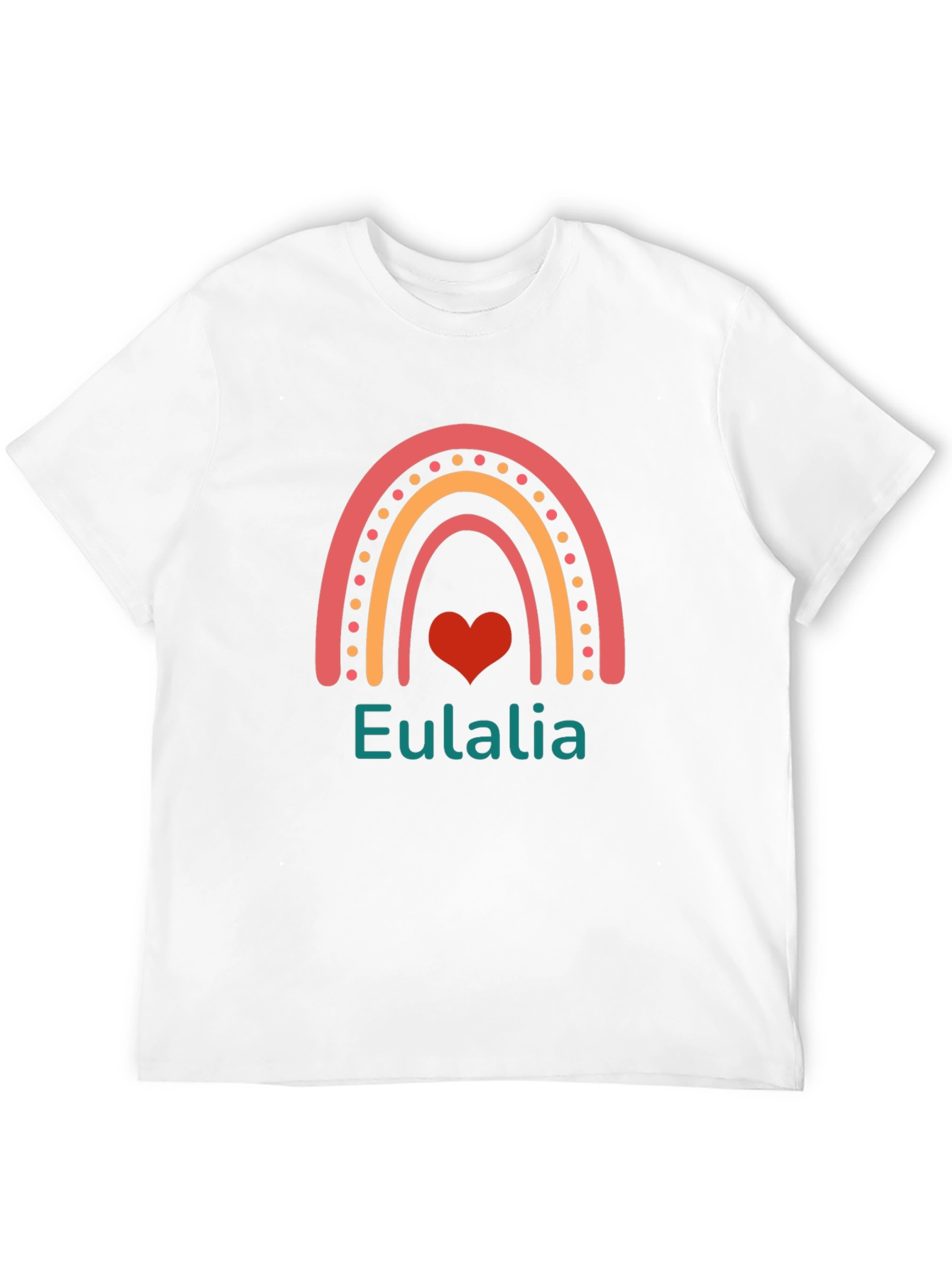 Eulalia Rainbow Heart Custom T-Shirt
