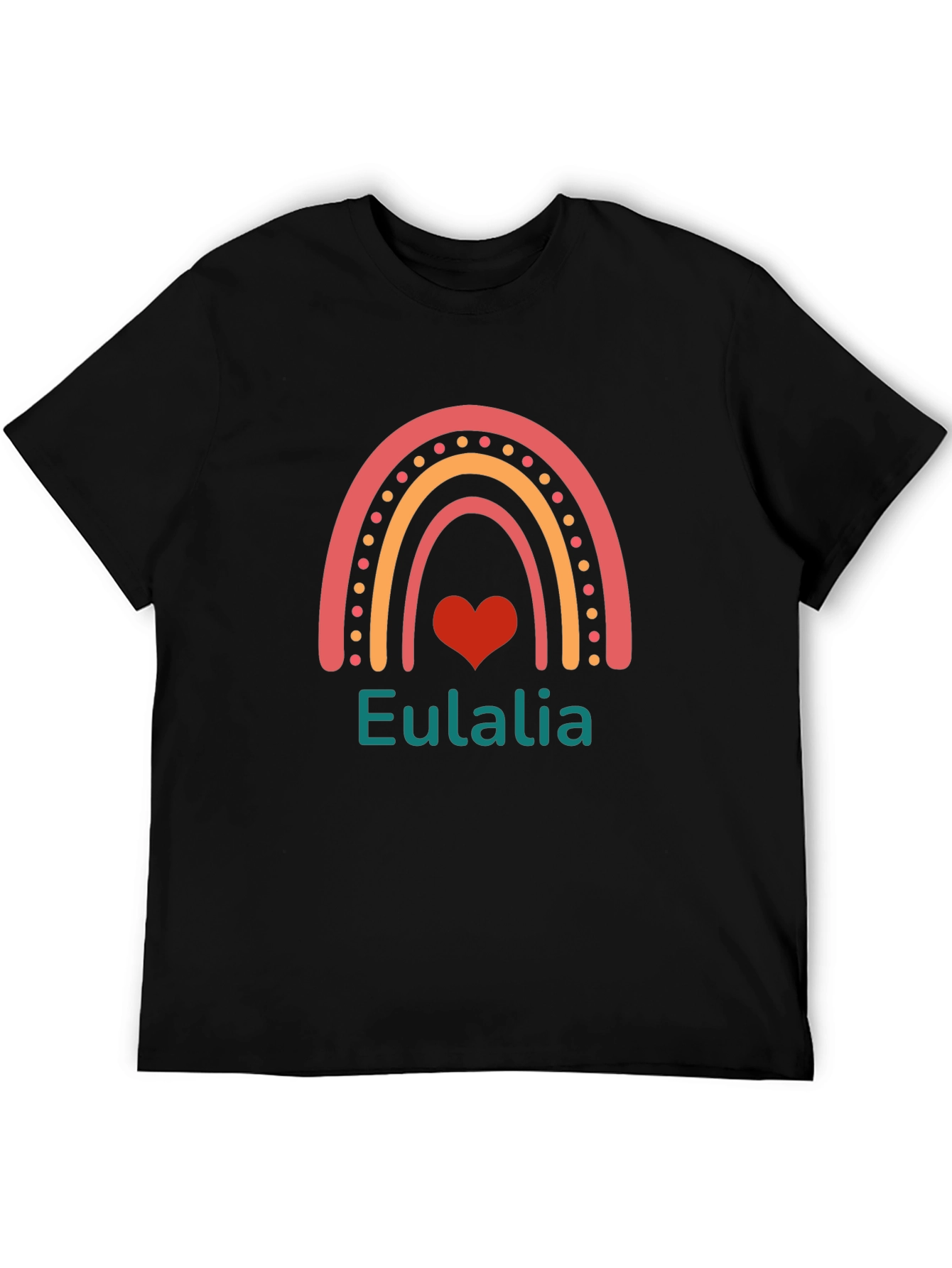 Eulalia Rainbow Heart Custom T-Shirt