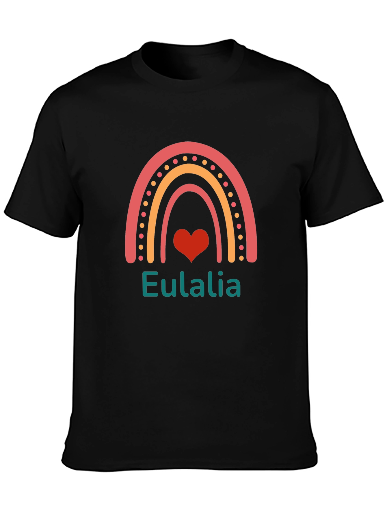Eulalia Rainbow Heart Custom T-Shirt