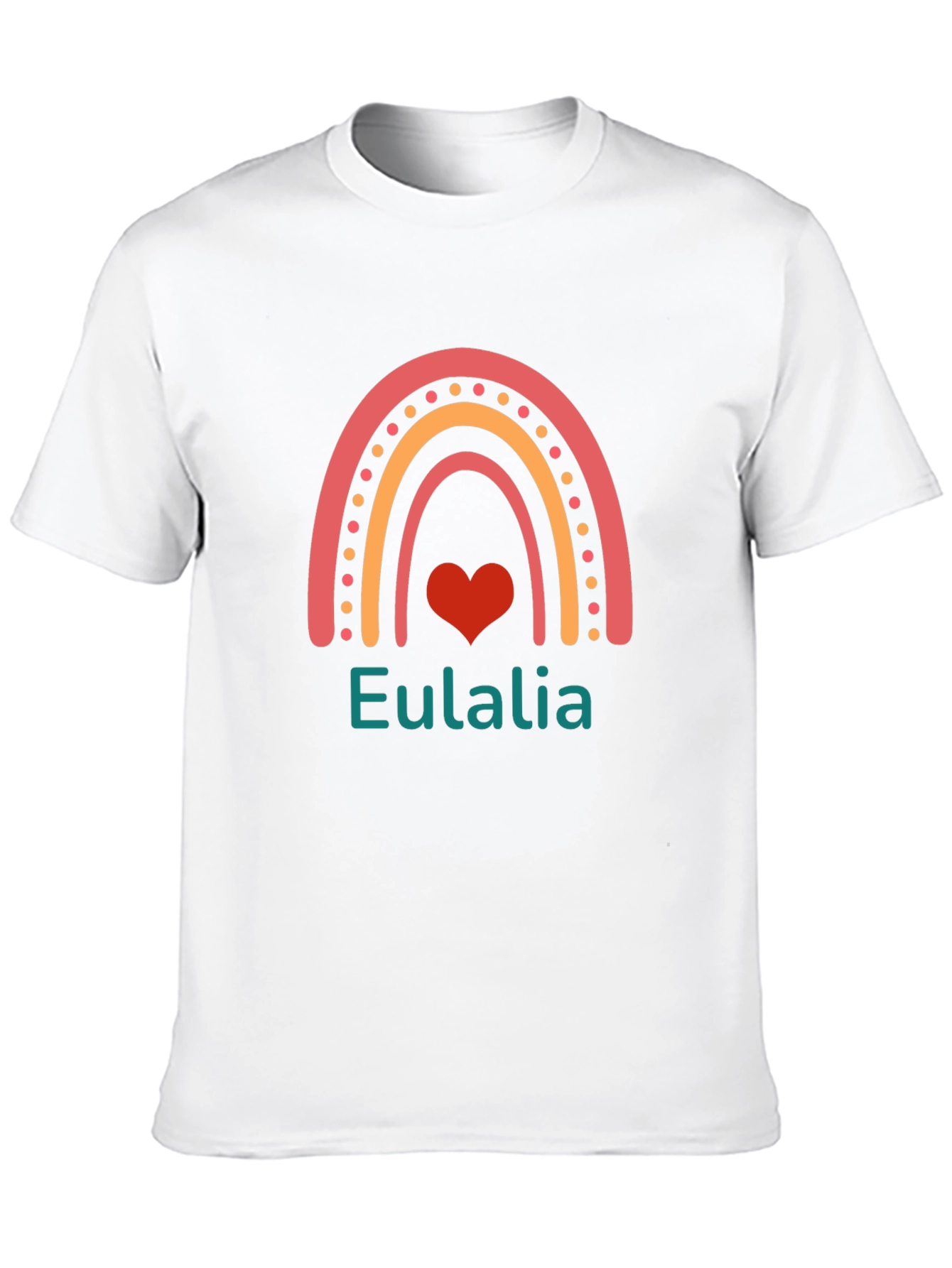 Eulalia Rainbow Heart Custom T-Shirt