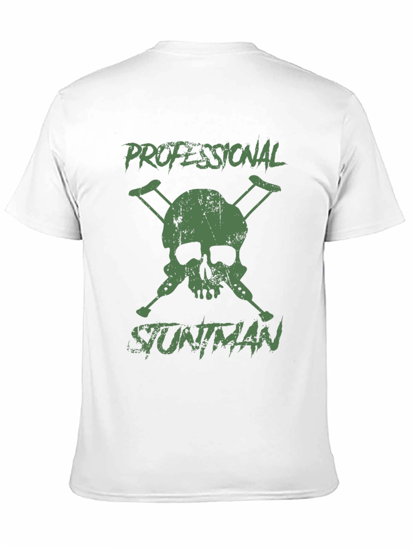 Professional Stuntman Skull & Crutches Graphic T-Shirt