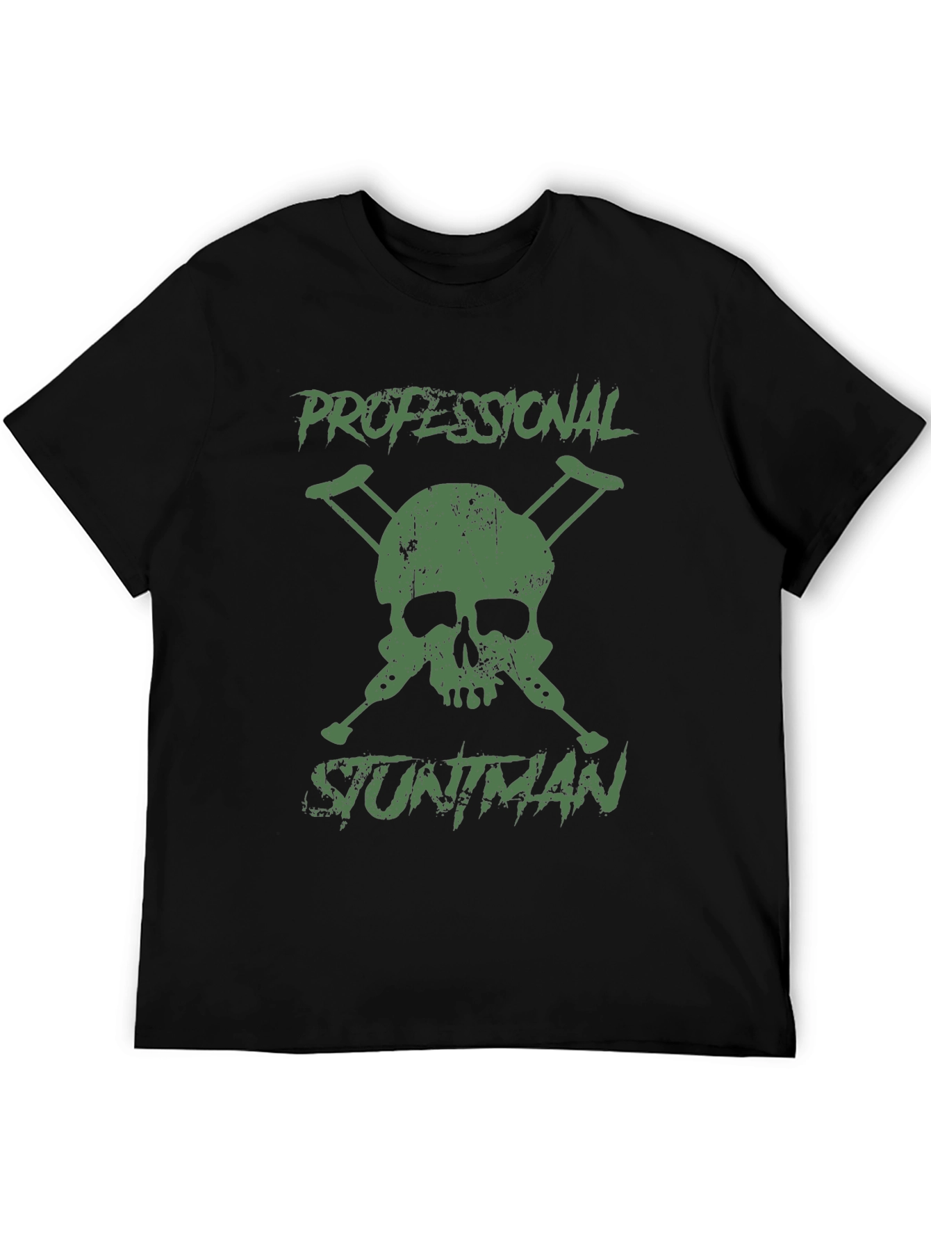 Professional Stuntman Skull & Crutches Graphic T-Shirt