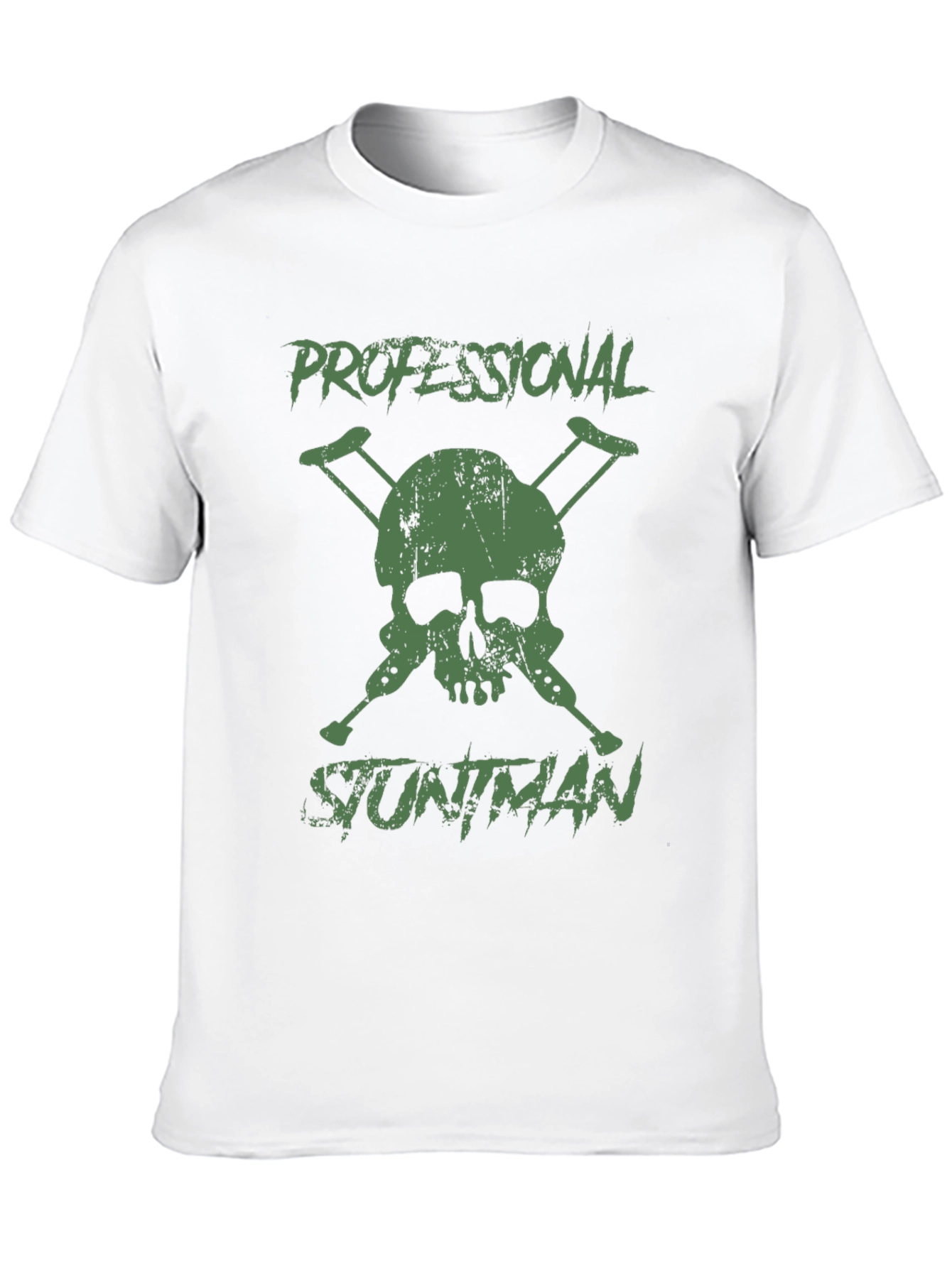 Professional Stuntman Skull & Crutches Graphic T-Shirt