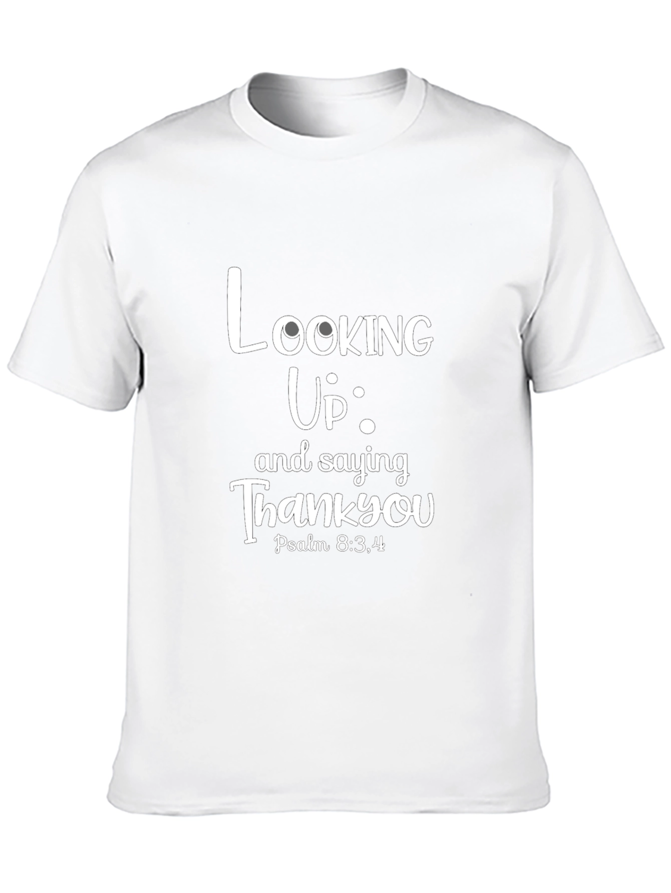 Looking Up Thank You Black T-Shirt
