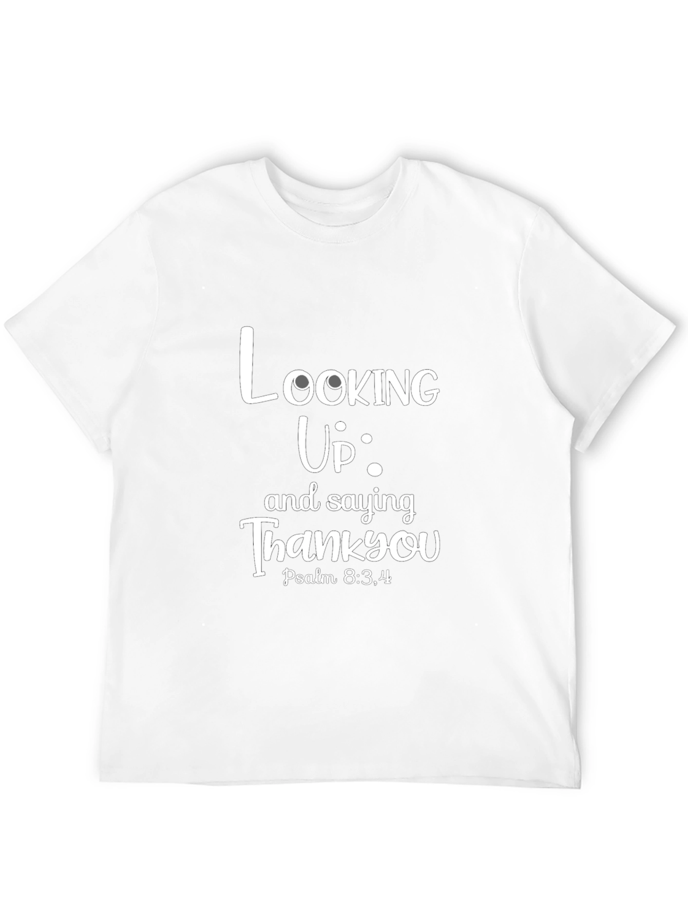 Looking Up Thank You Black T-Shirt