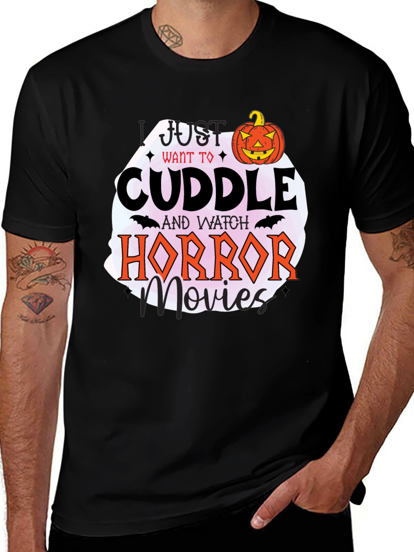 Halloween Horror Movie Cuddle T-Shirt