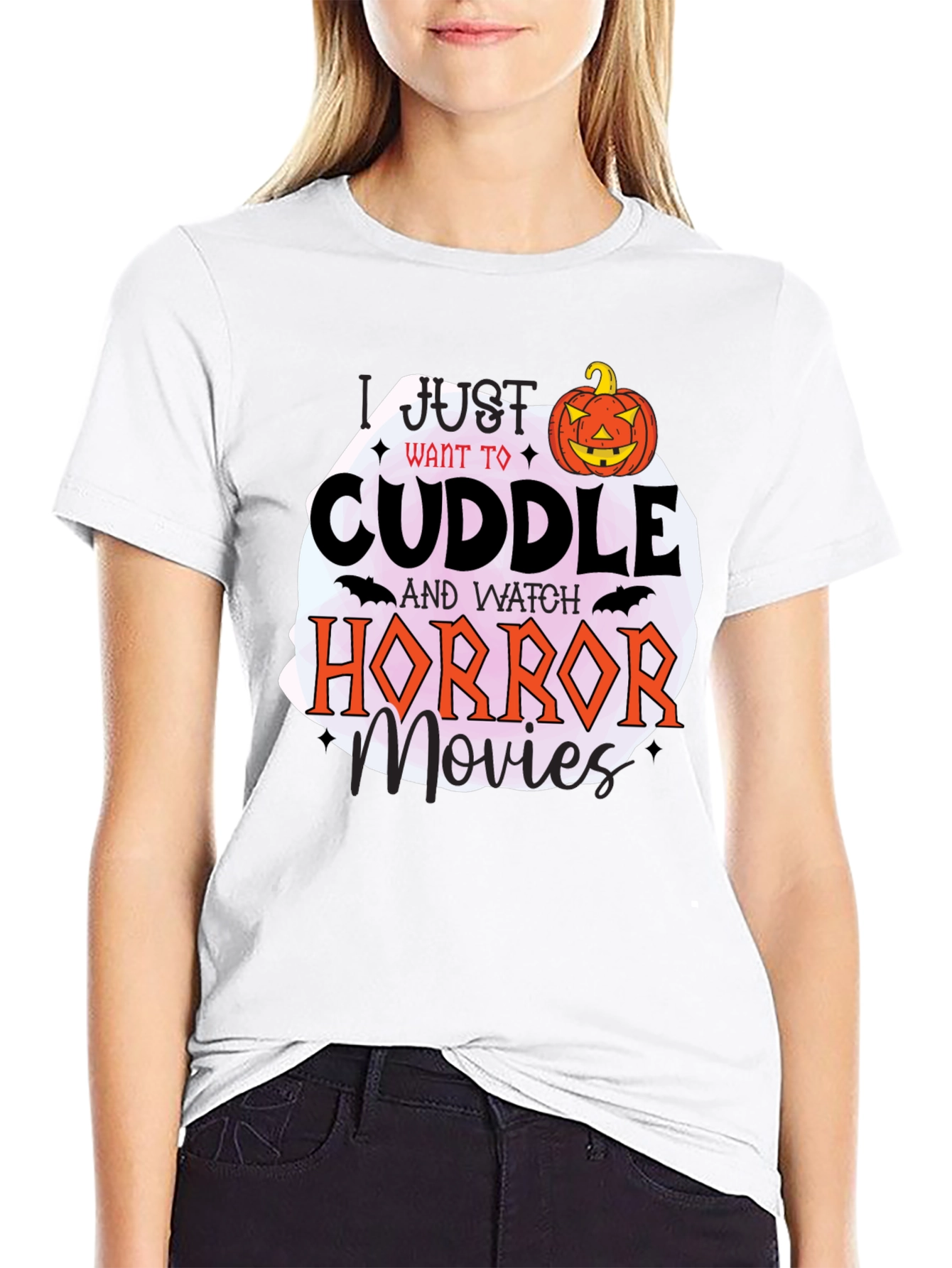 Halloween Horror Movie Cuddle T-Shirt