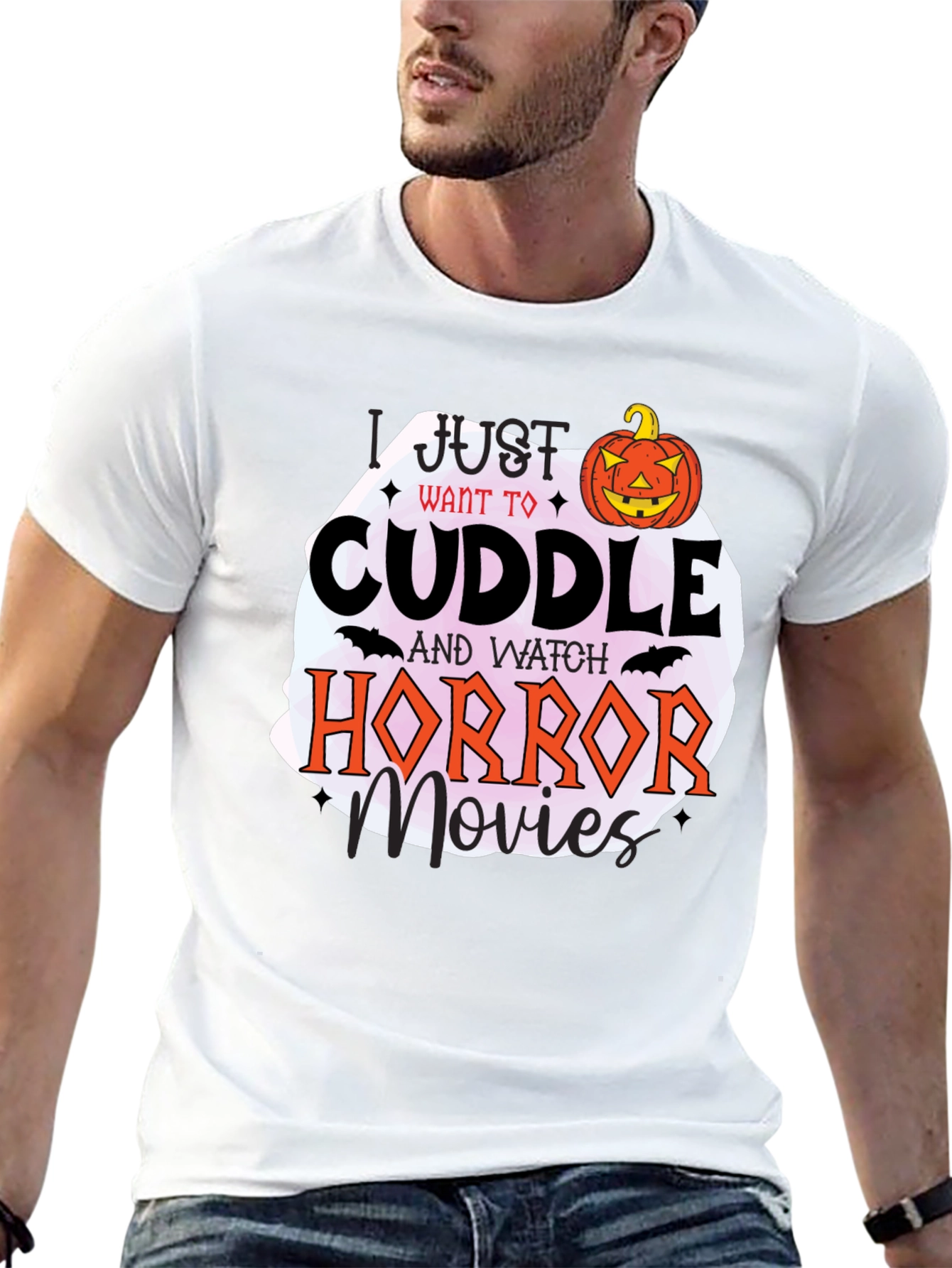 Halloween Horror Movie Cuddle T-Shirt