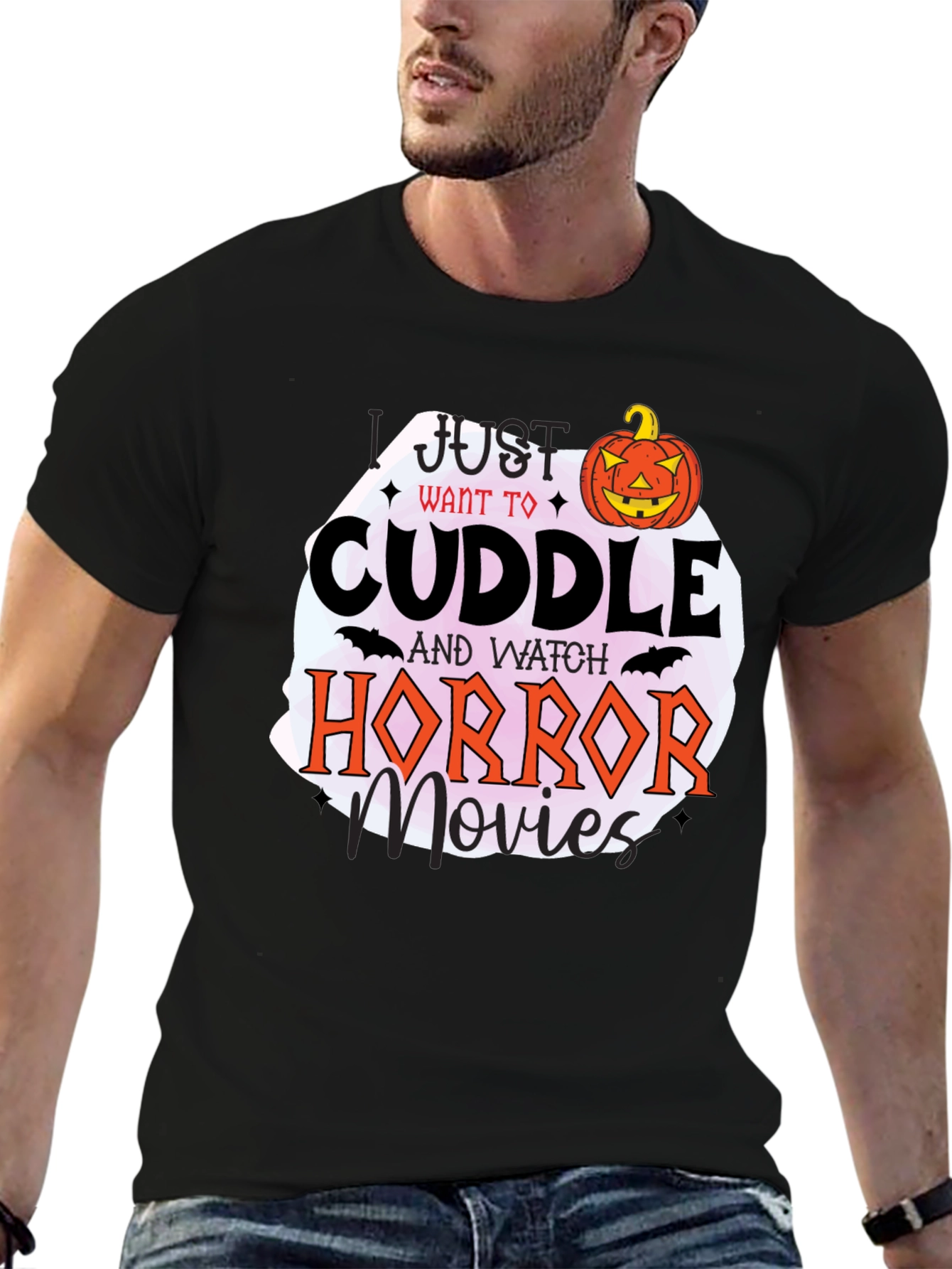 Halloween Horror Movie Cuddle T-Shirt
