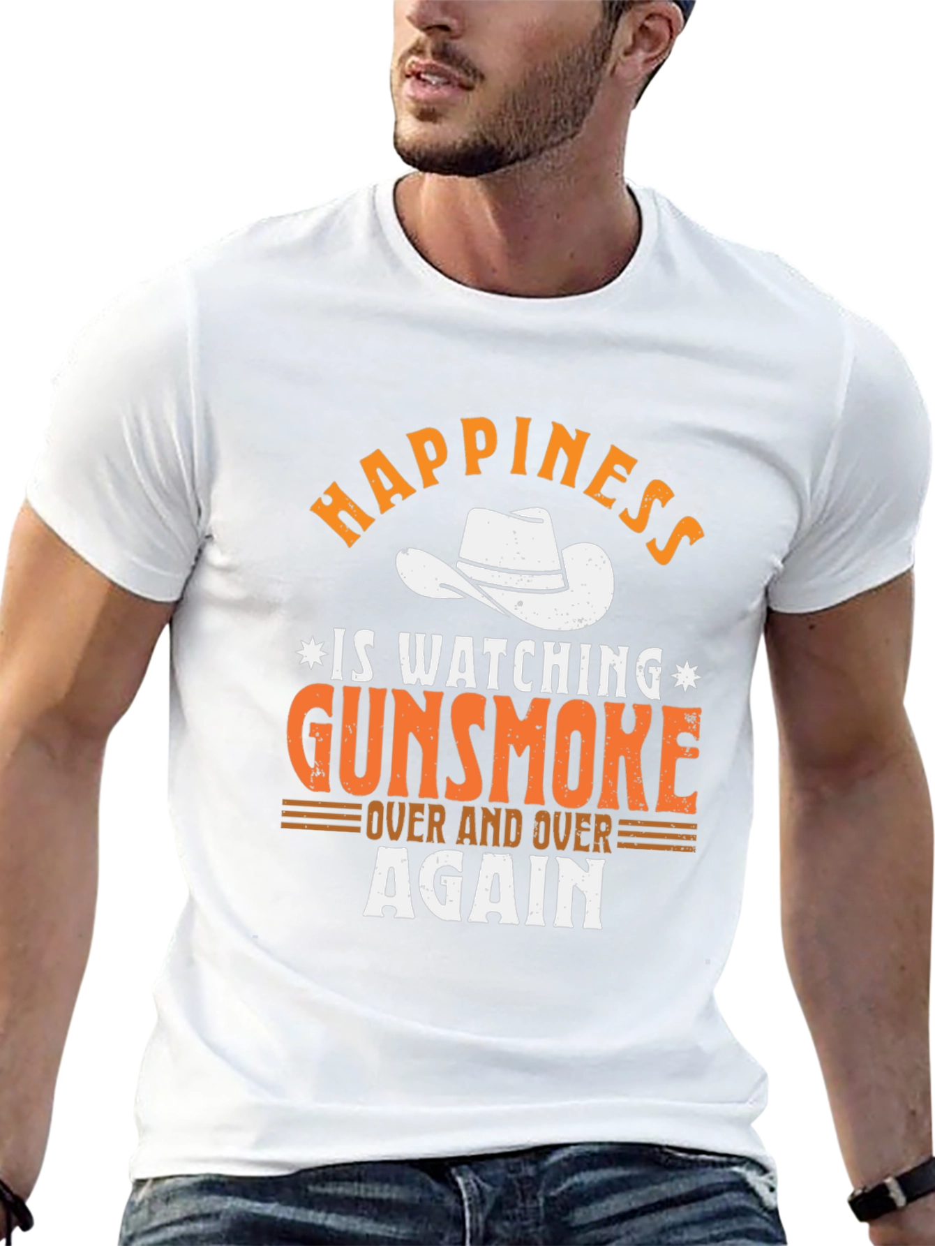 Gunsmoke Graphic Tee - Cowboy Hat Happiness T-Shirt