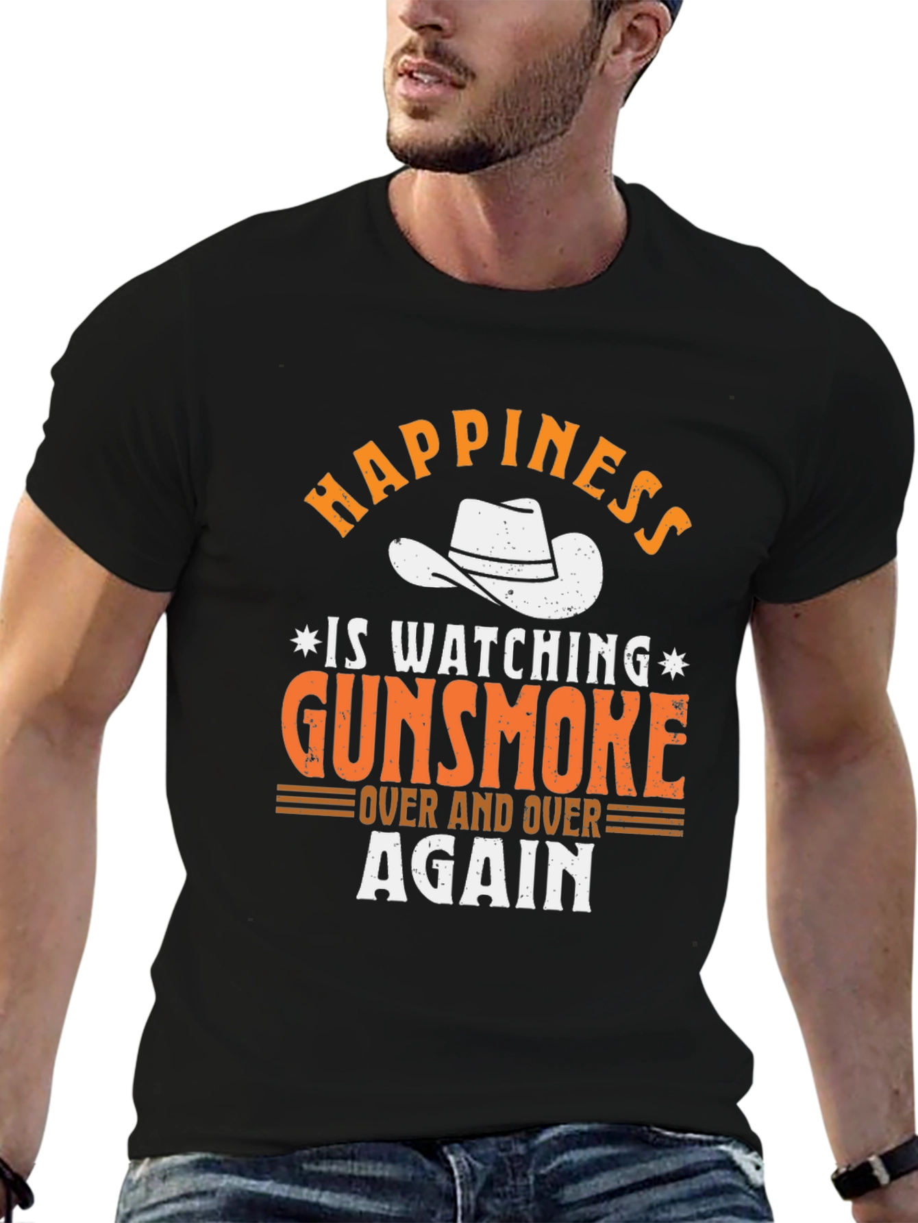 Gunsmoke Graphic Tee - Cowboy Hat Happiness T-Shirt