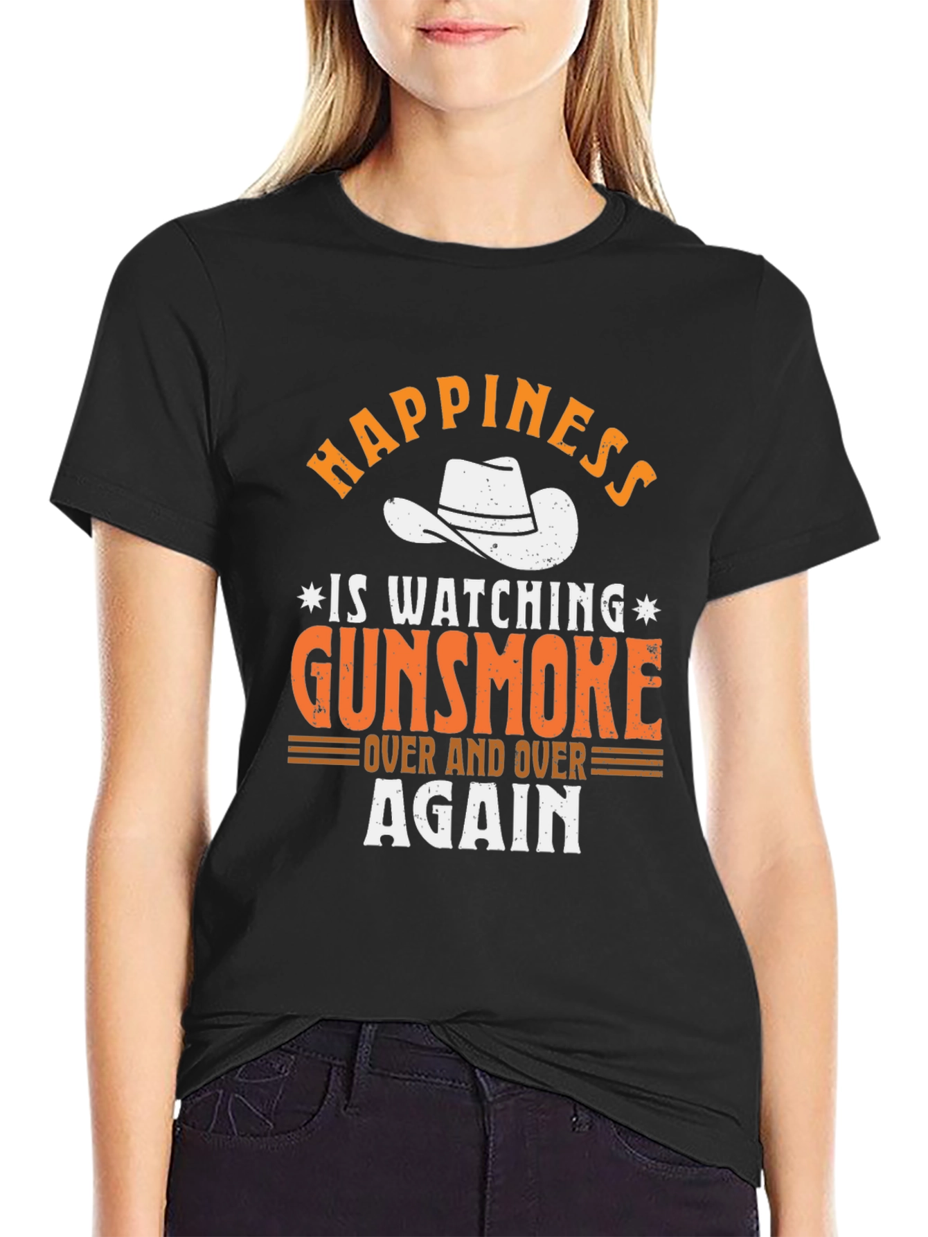 Gunsmoke Graphic Tee - Cowboy Hat Happiness T-Shirt