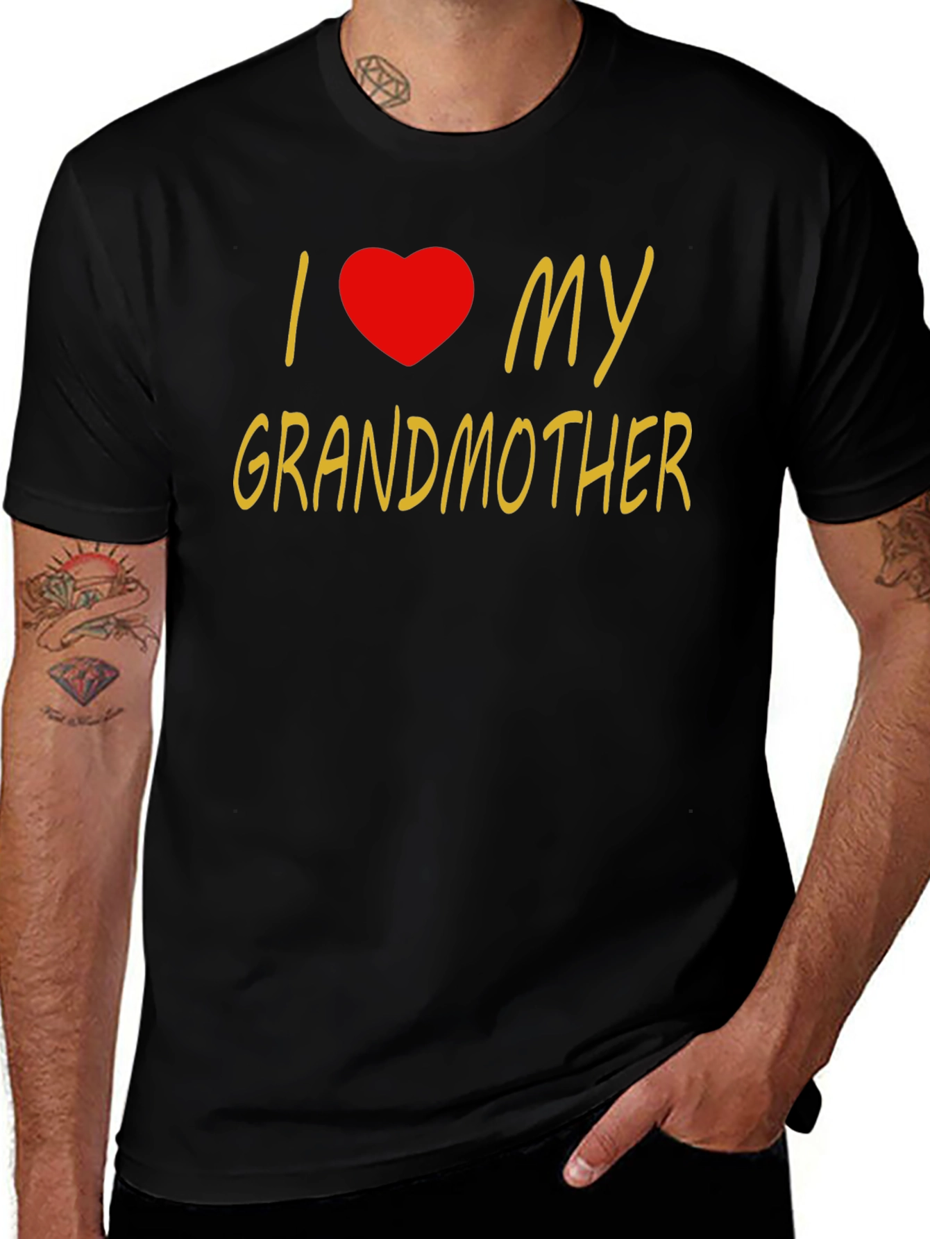 I Heart My Grandmother Black T-Shirt