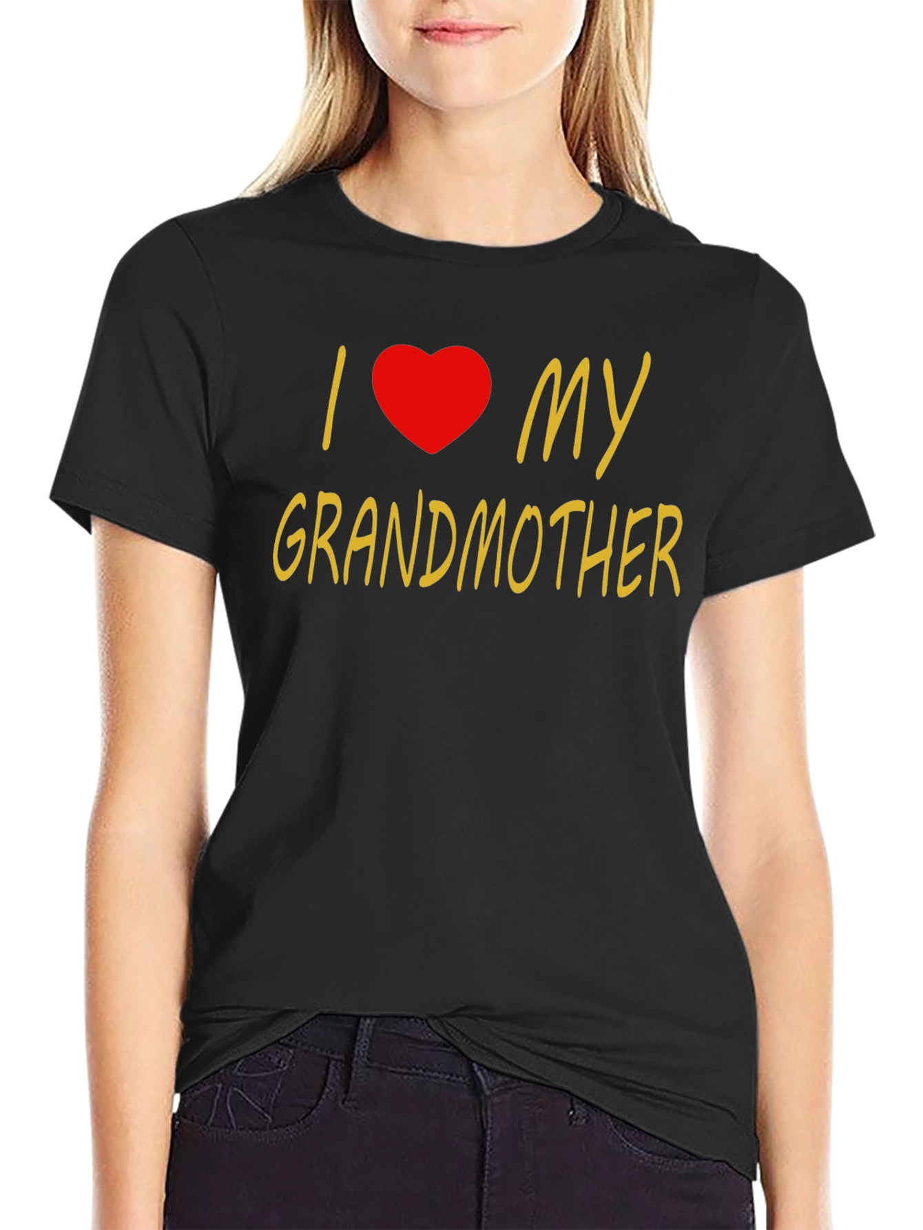 I Heart My Grandmother Black T-Shirt
