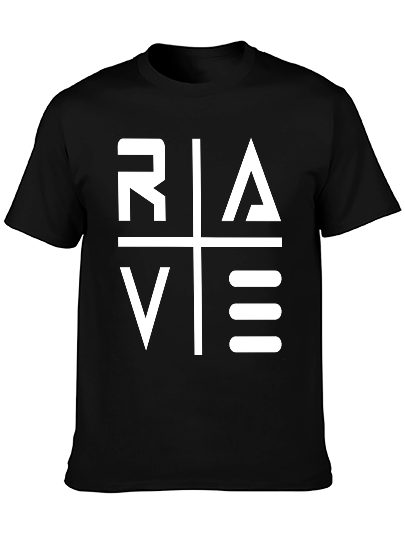 Rave Graphic Tee - Black Cotton T-Shirt