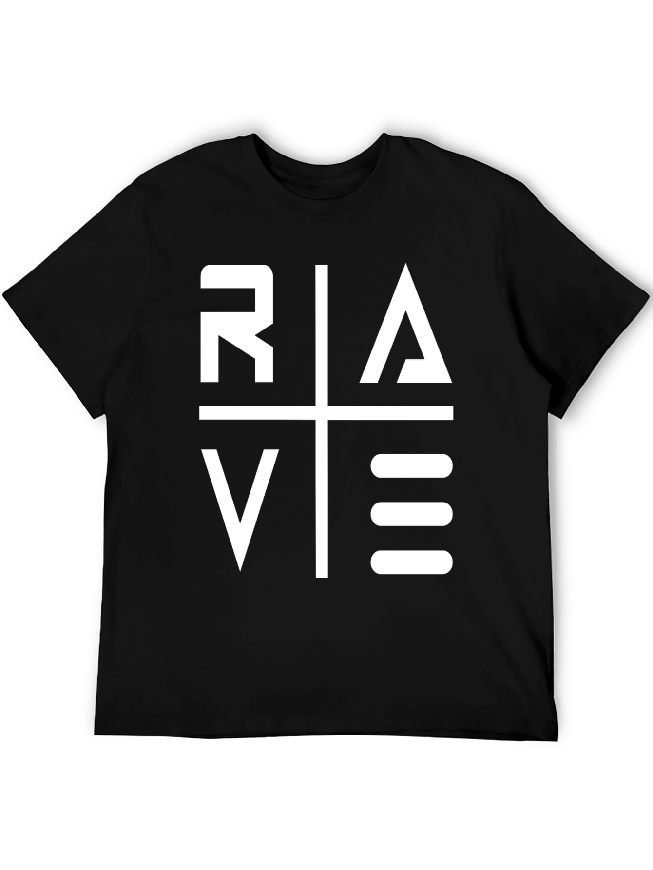 Rave Graphic Tee - Black Cotton T-Shirt